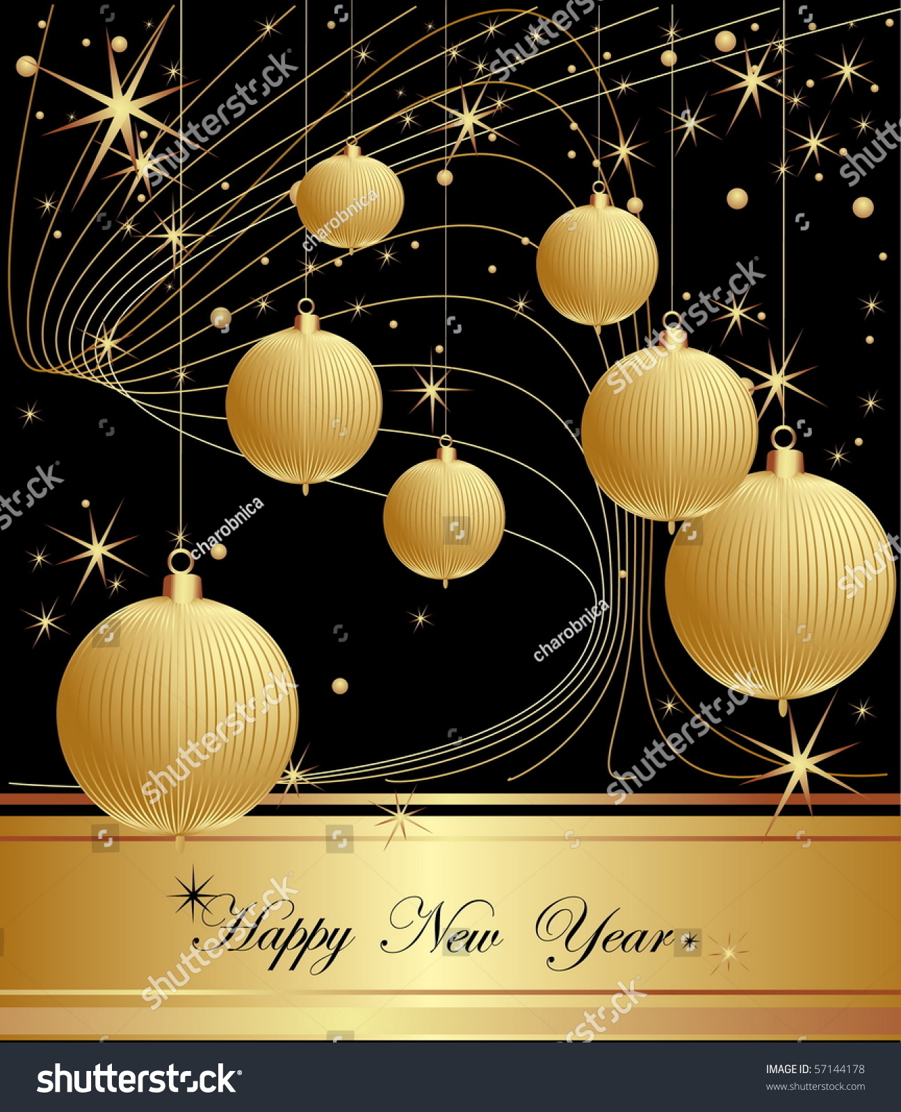 Happy New Year Background Stock Vector Illustration 57144178 : Shutterstock