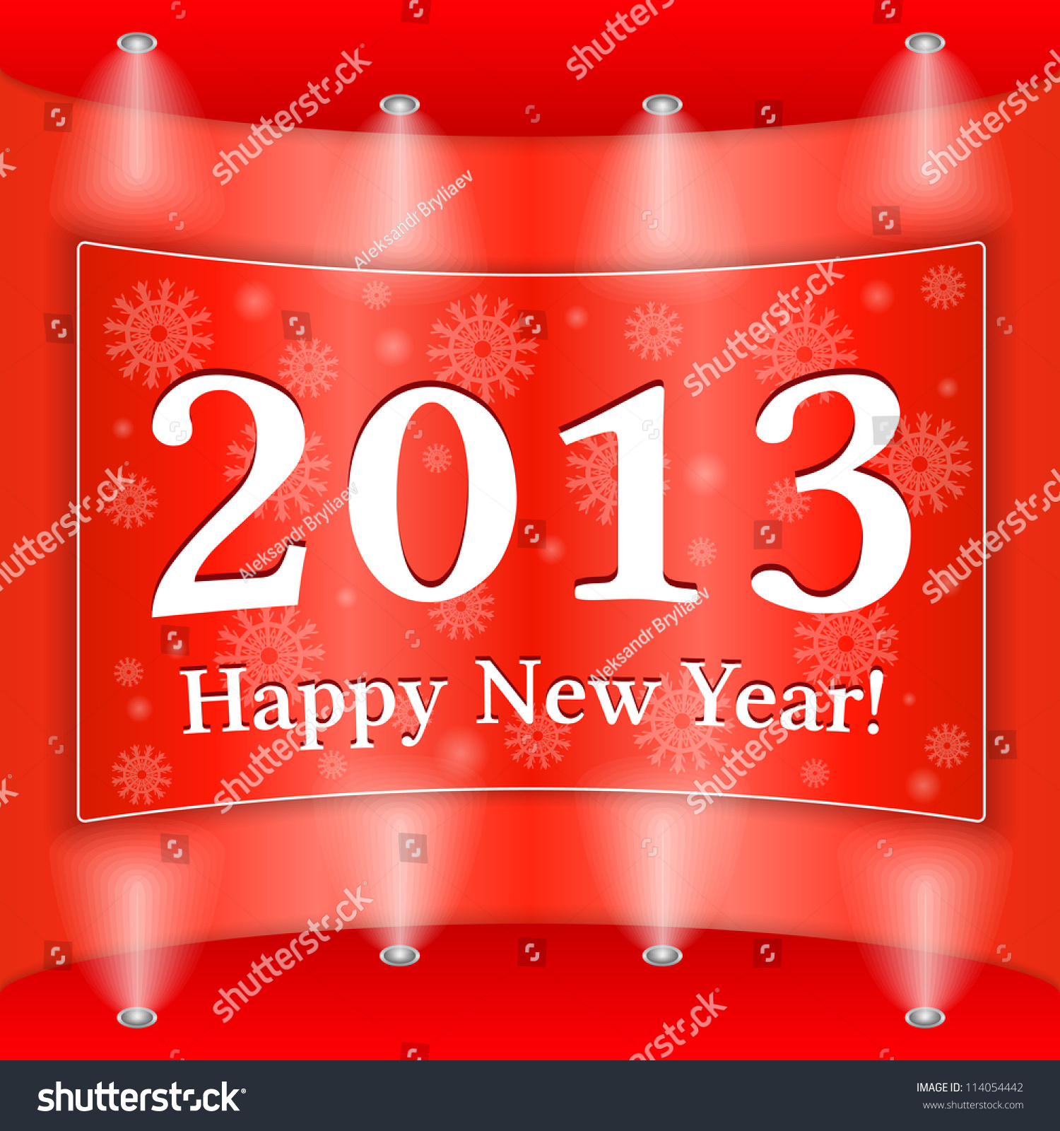 Happy New Year Banner, Vector Eps10 Illustration - 114054442 : Shutterstock