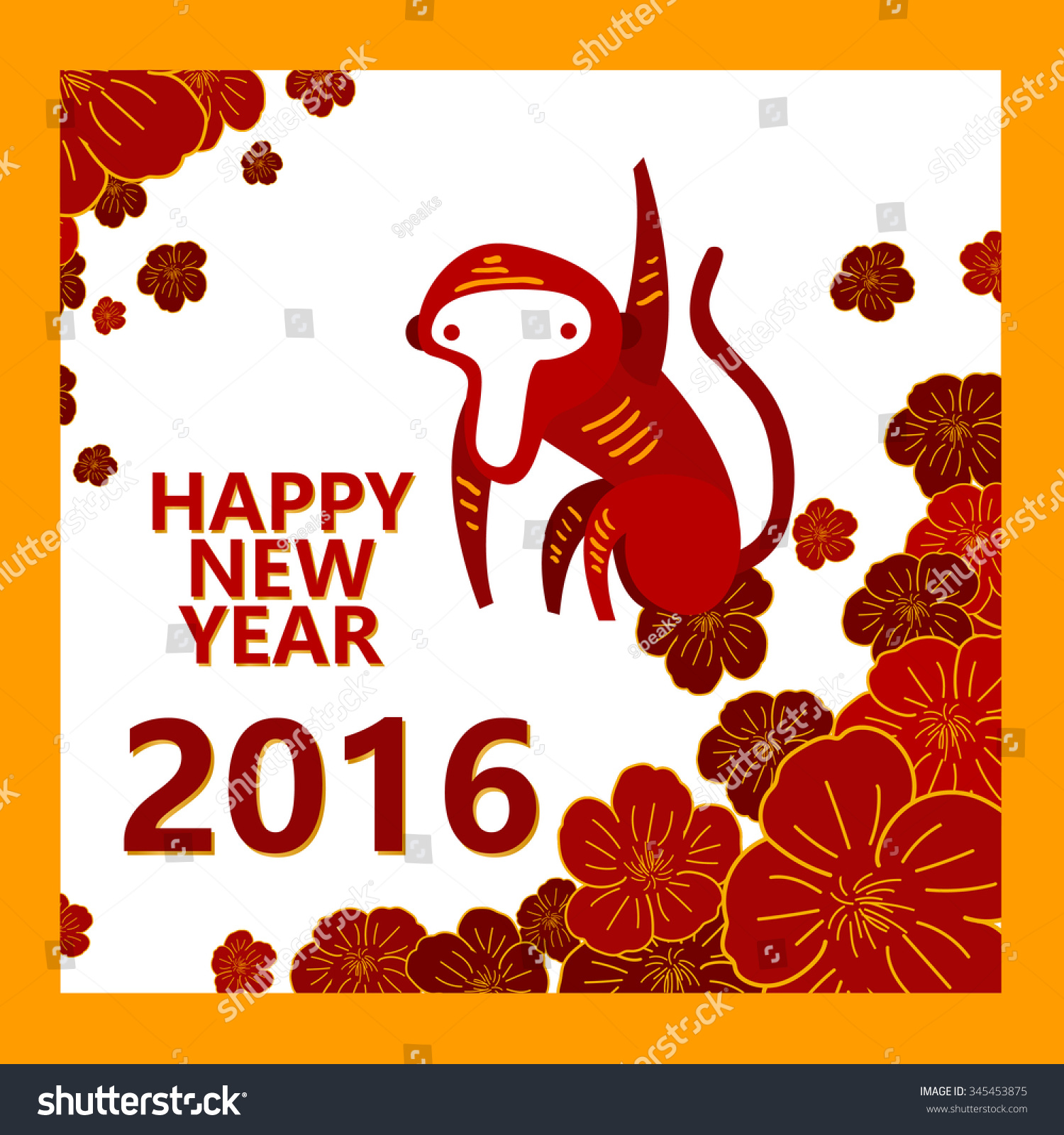 new year 2016 year of the monkey symbol happy new year 2016 banner year of the monkey vector new year 2016 year of the monkey symbol happy new year 2016 banner year of the monkey vector