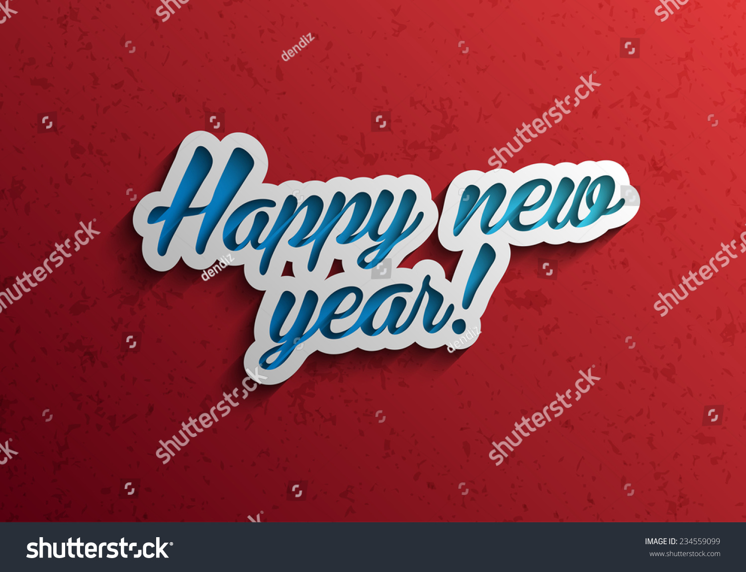 Happy New Year Modern Calligraphy Vector Background, Text Design, Vector Illustration Eps 10