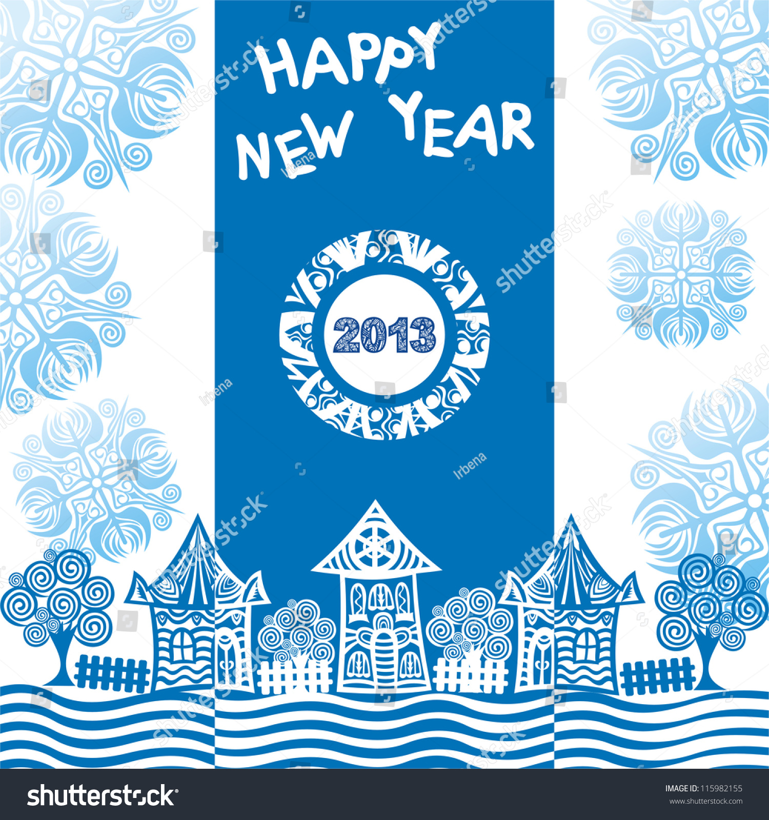 Happy New Year Pattern Background Vector Illustration - 115982155 : Shutterstock