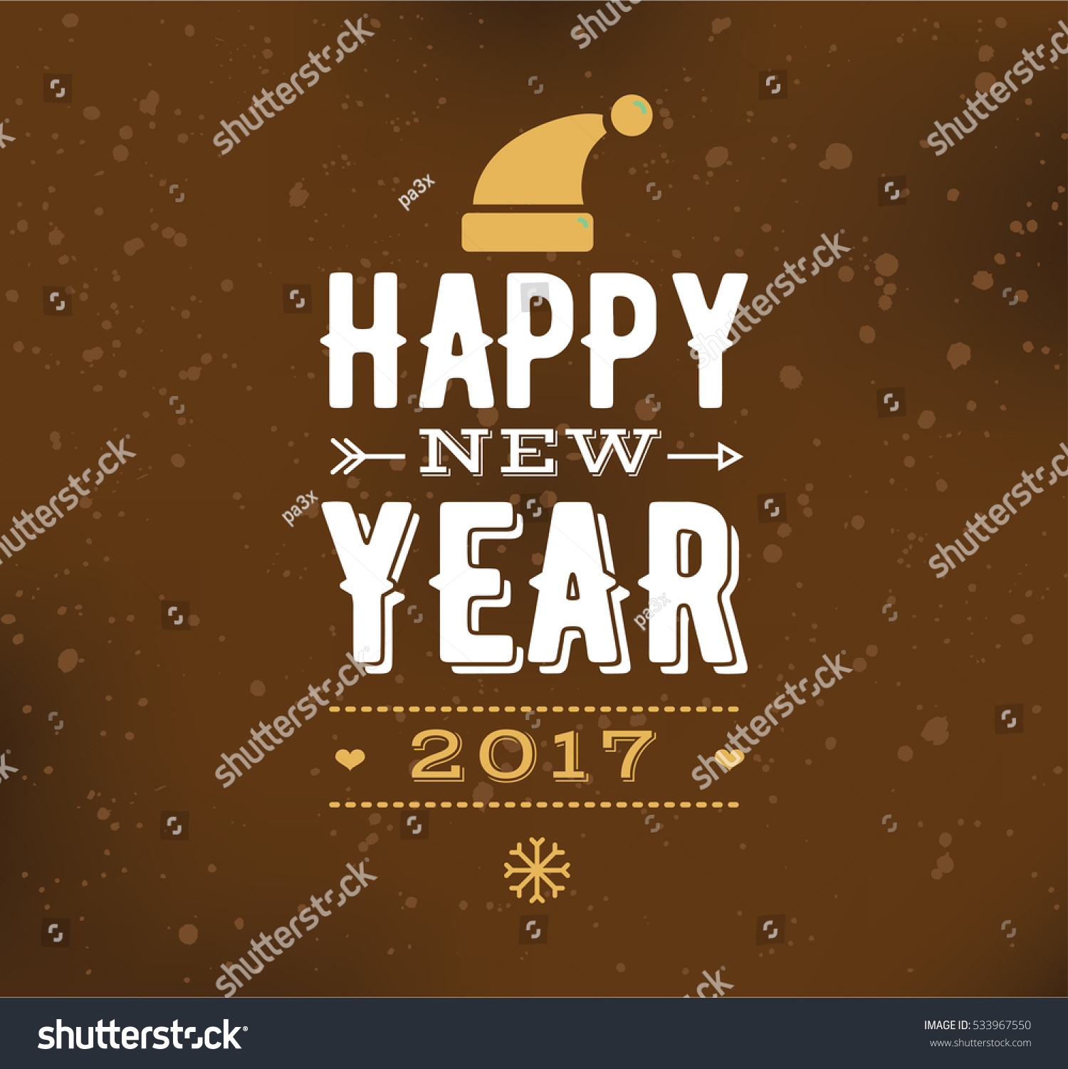 Happy New Year 2017 Text Design. Vector Logo, Typography. Usable As Banner, Greeting Card, Gift