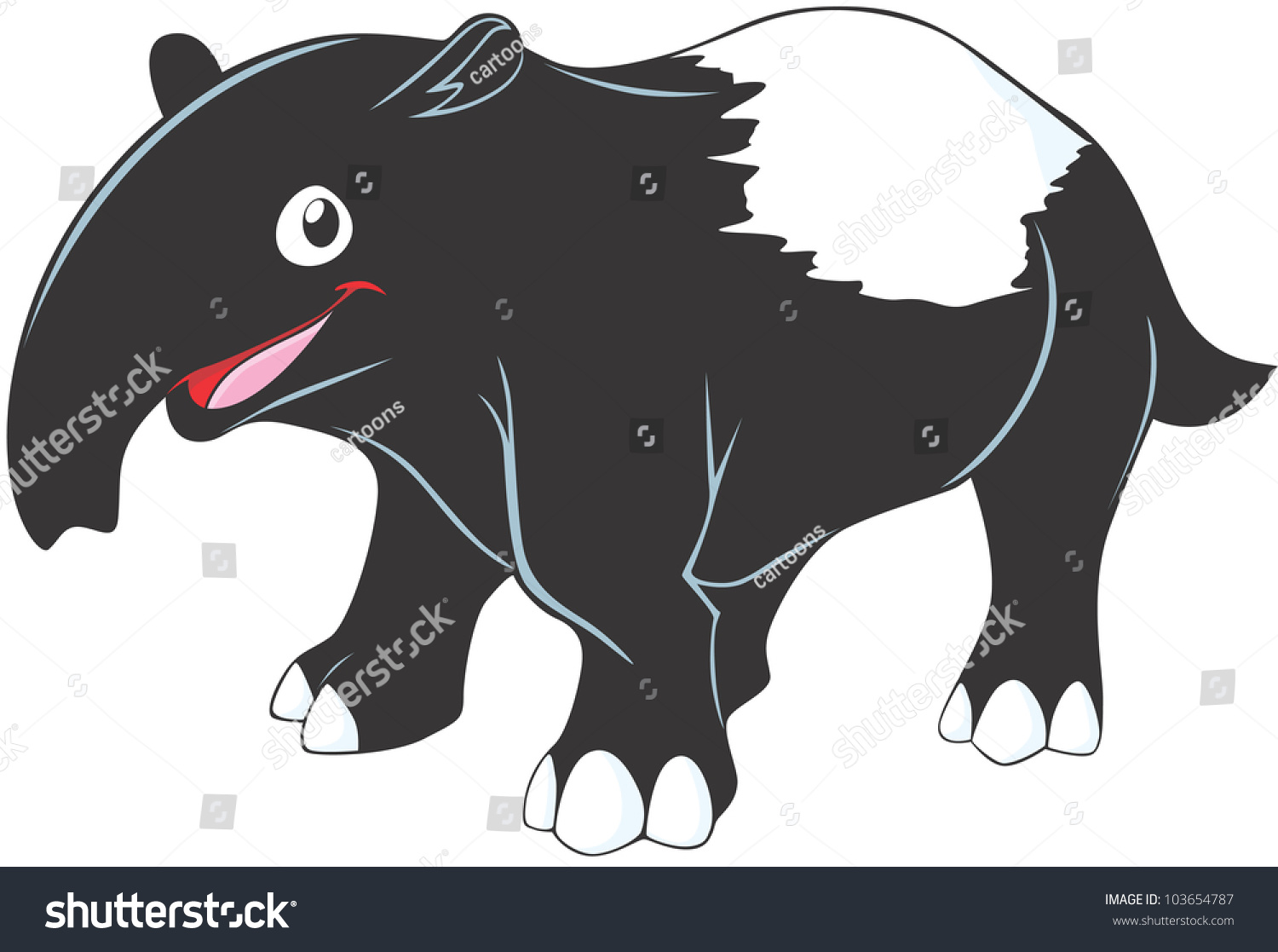 Happy Tapir Illustration - 103654787 : Shutterstock