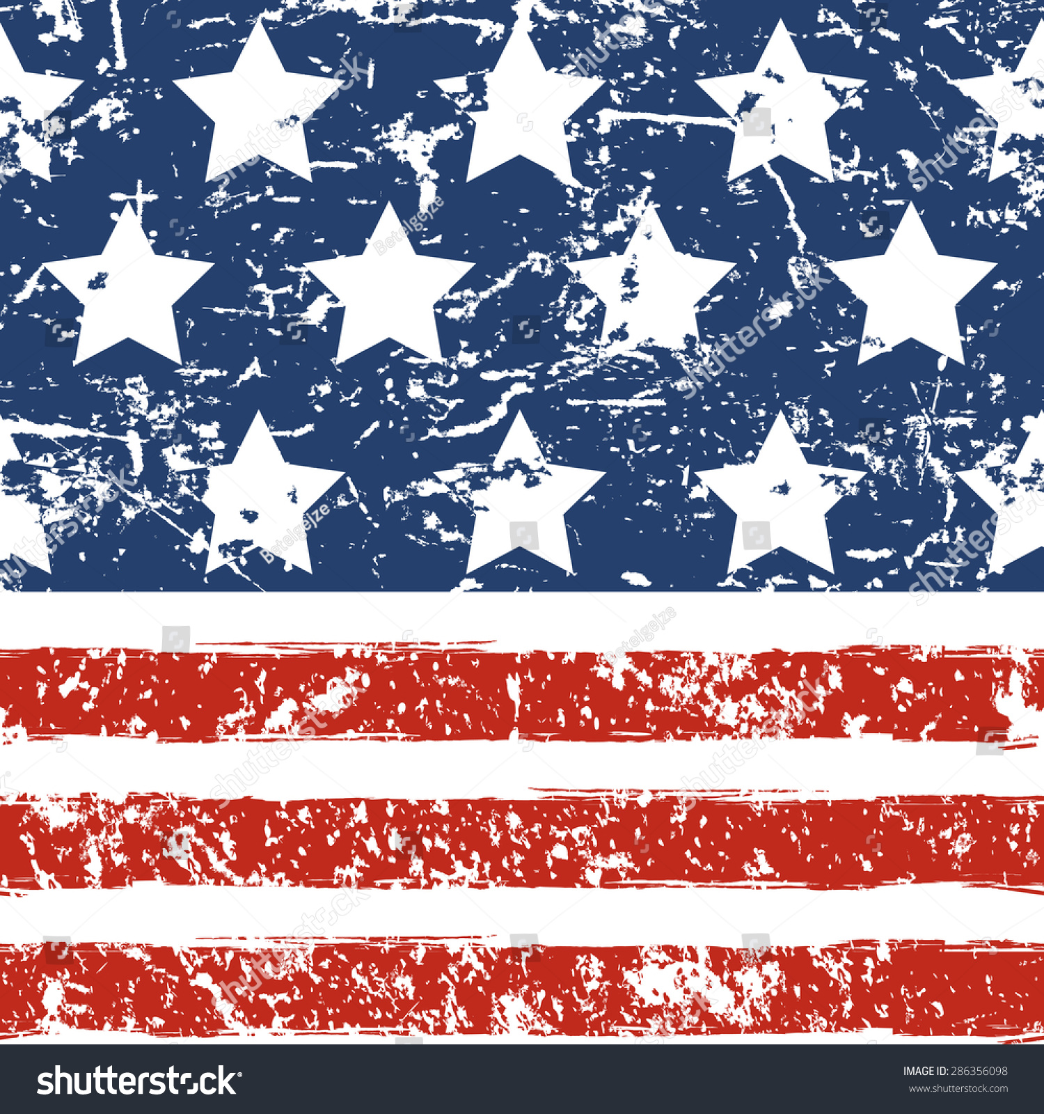 Happy 4th Of July, Usa Independence Day. Vector Seamless Grunge