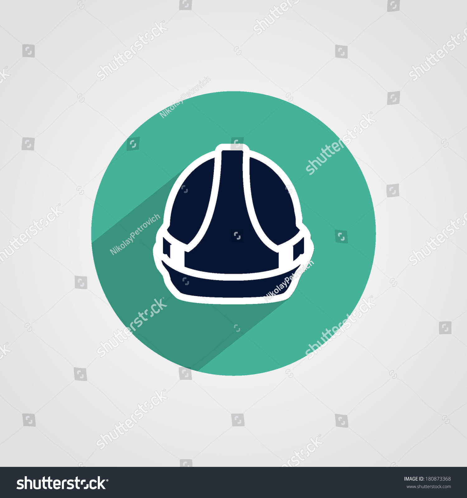 Hardhat Icon Isolated On White Background Stock Vector Illustration