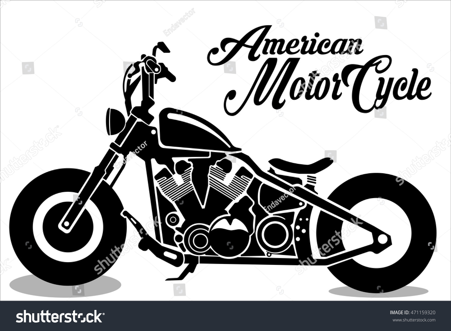 Harley Davidson Vector - 471159320 : Shutterstock