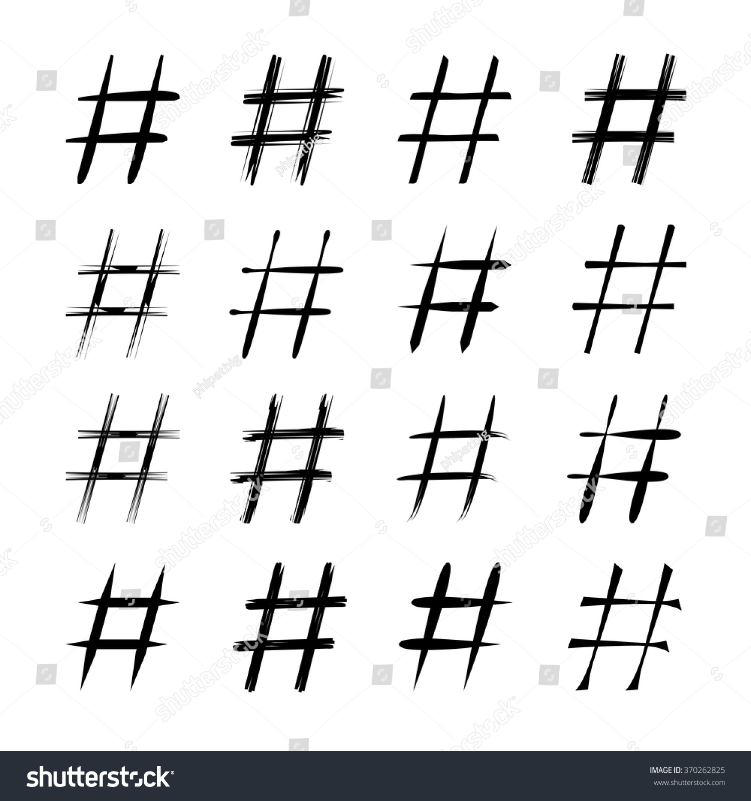 Hashtags Hashtag Icons Hand Drawn Hashtags Vector Shutterstock