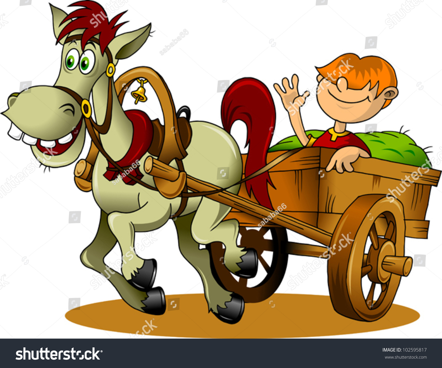 clipart horse and cart - photo #38