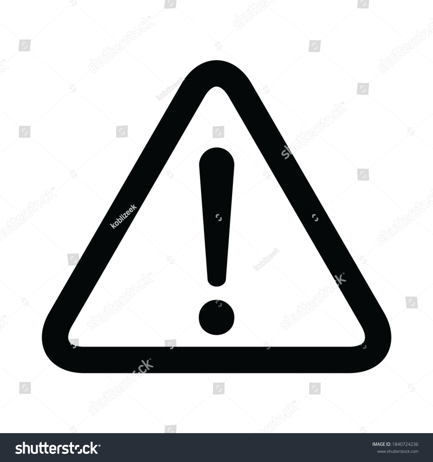 Hazard Warning Warn Symbol Vector Icon Stock Vector Royalty Free