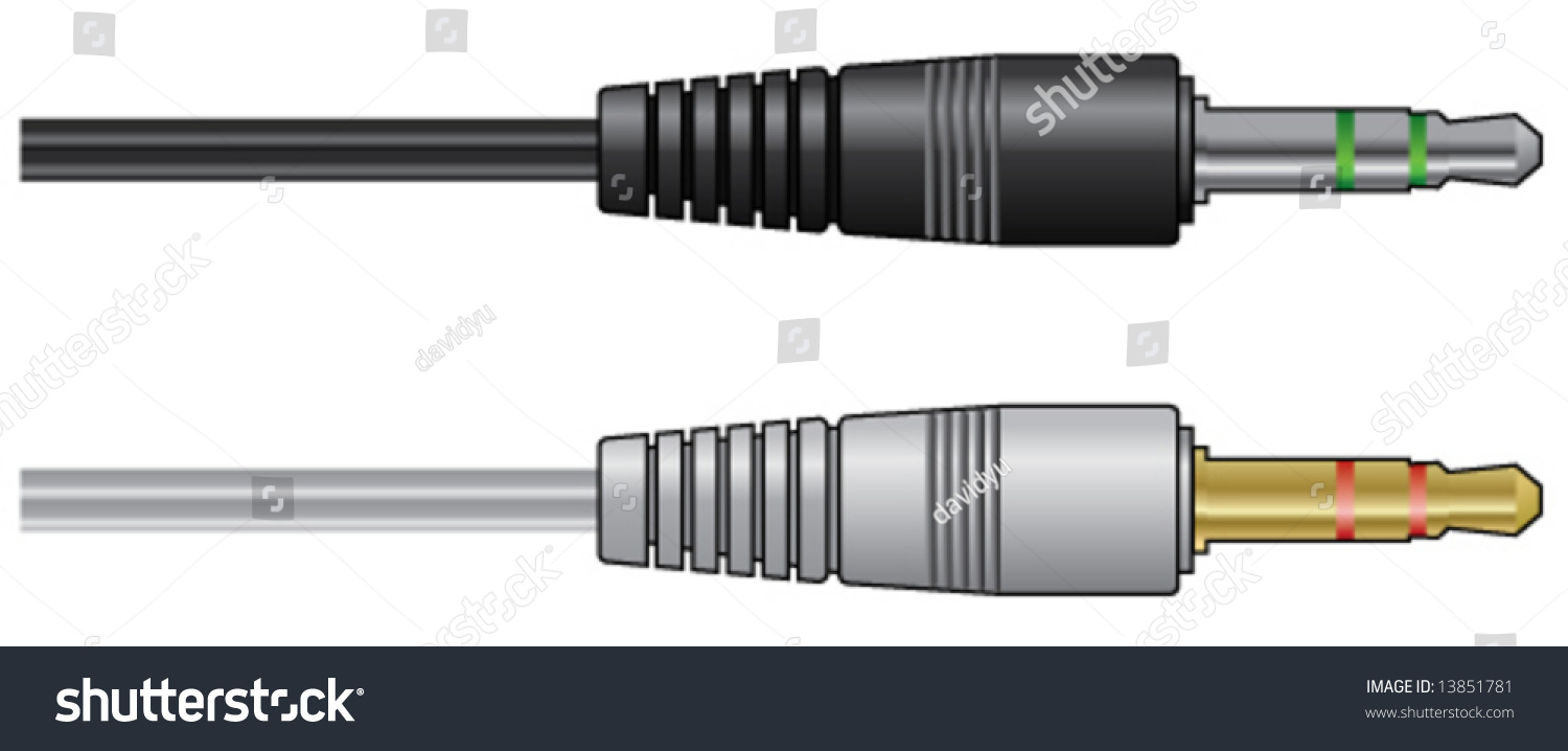 Headphones Connector Stock Vector Illustration 13851781 : Shutterstock