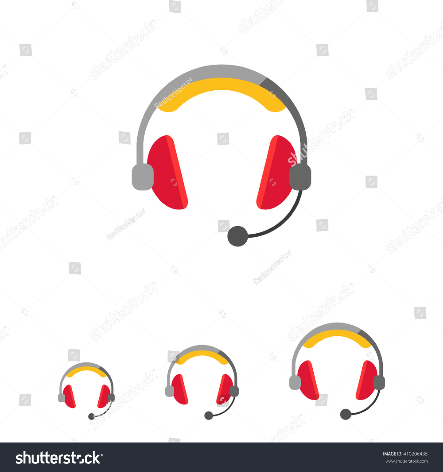 Headset Icon Stock Vector 410206435 - Shutterstock