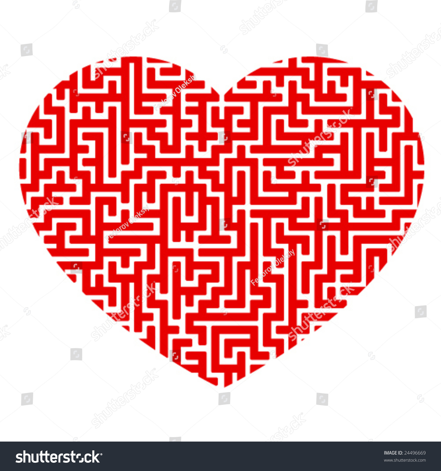 Heart Maze Stock Vector Shutterstock