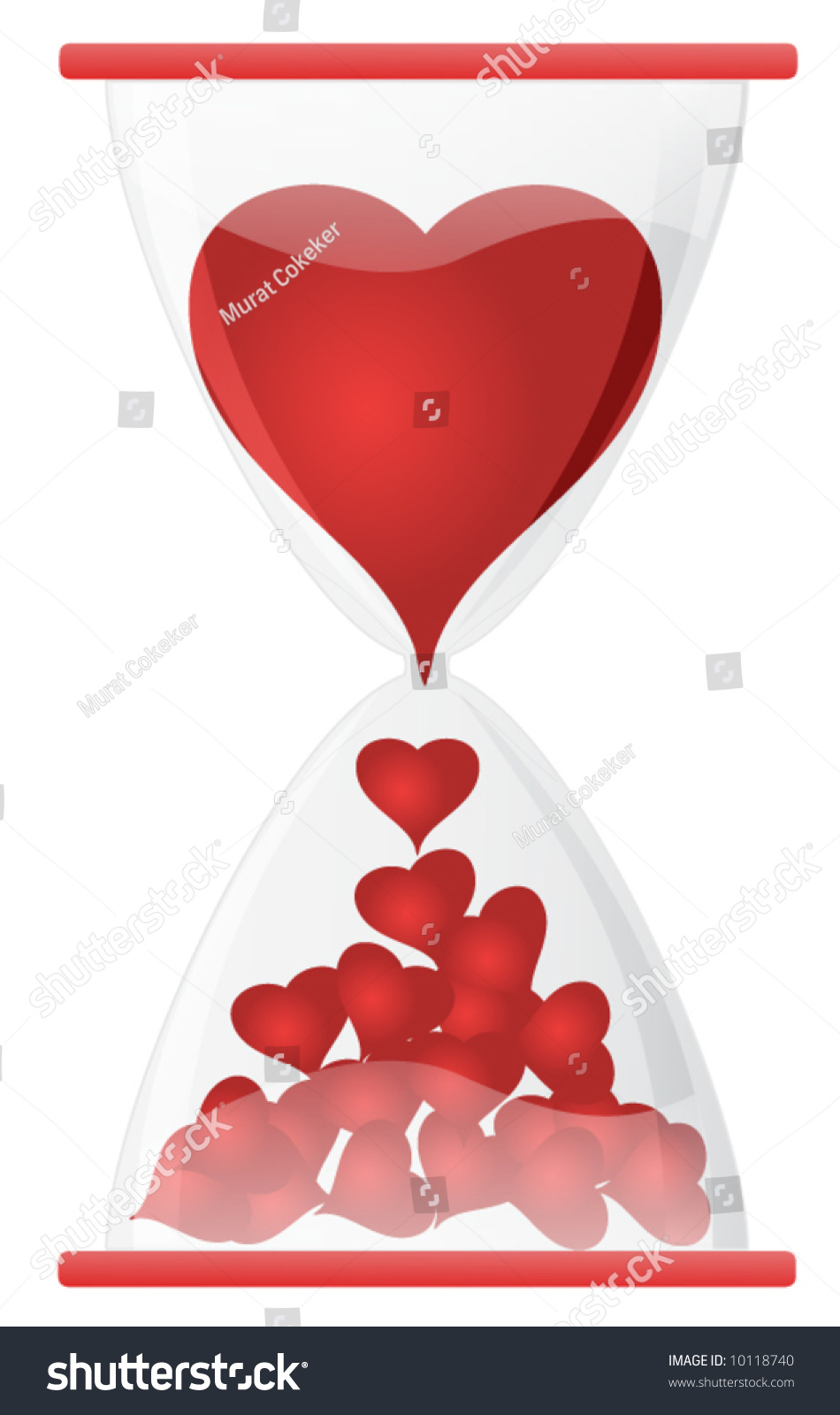 Heart In Hourglass Stock Vector Illustration 10118740 Shutterstock 1621