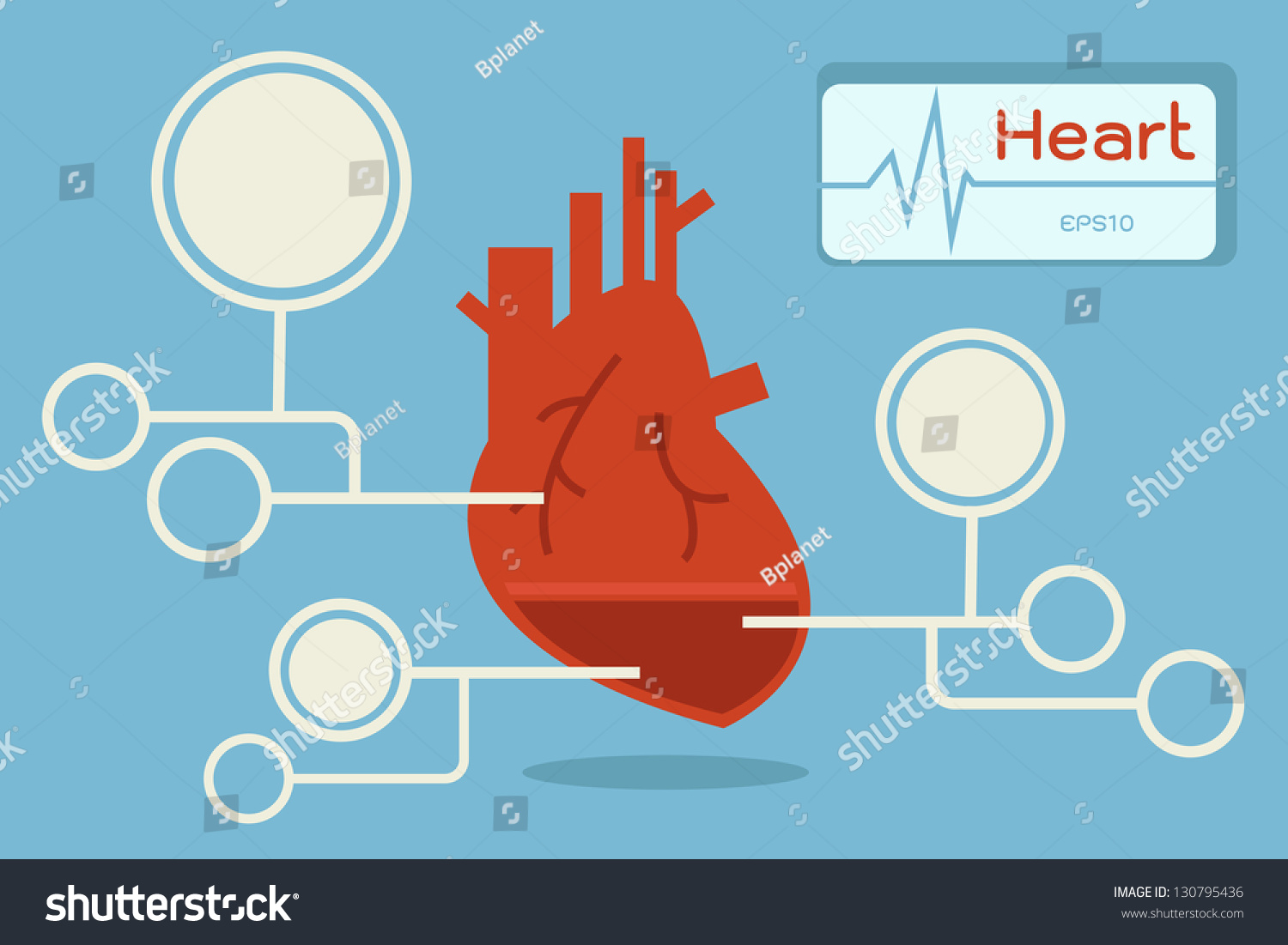 Heart Infographic Vector Stock Vector 130795436 - Shutterstock