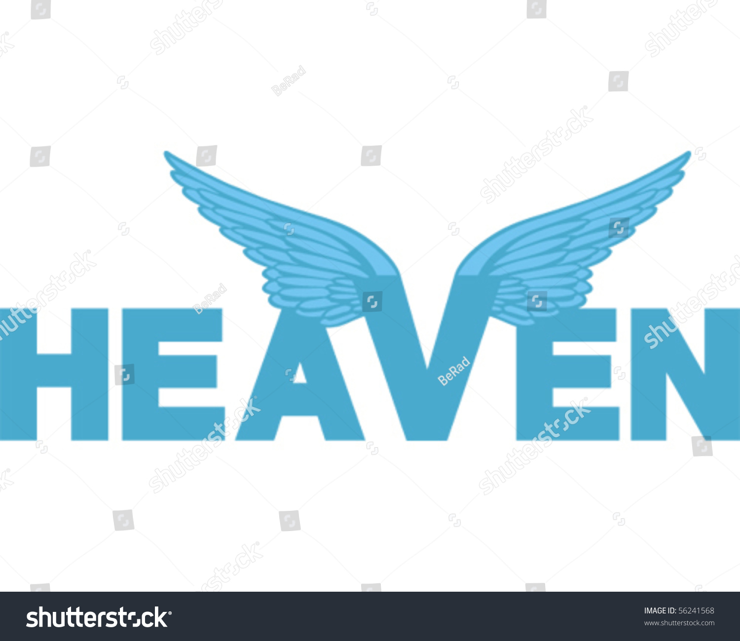 Heaven Word Stock Vector Illustration 56241568 Shutterstock