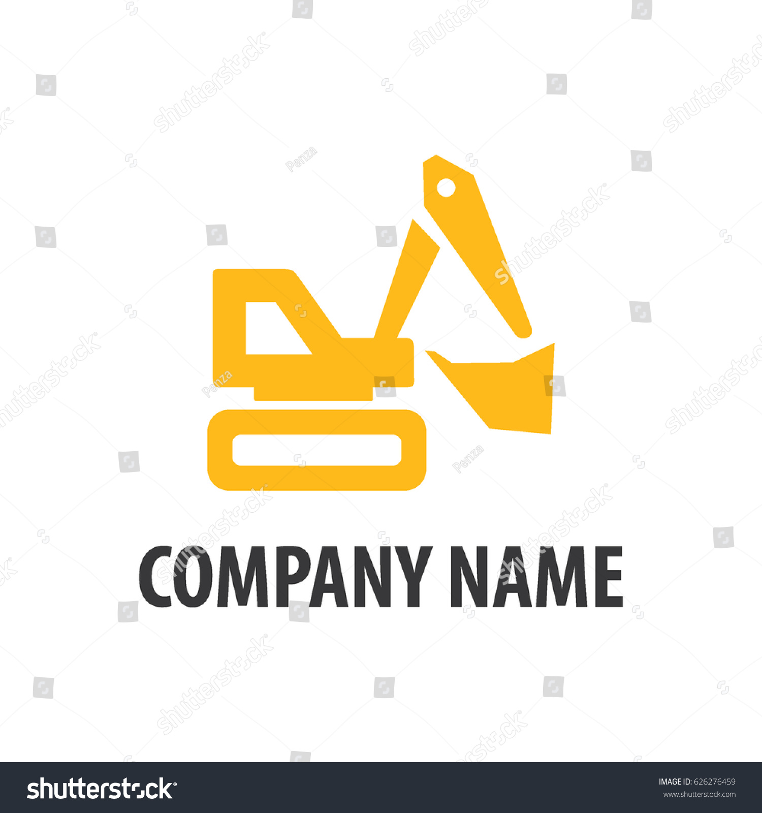 Heavy Equipment Emblem Logo Vector Vector De Stock Libre De Regal As