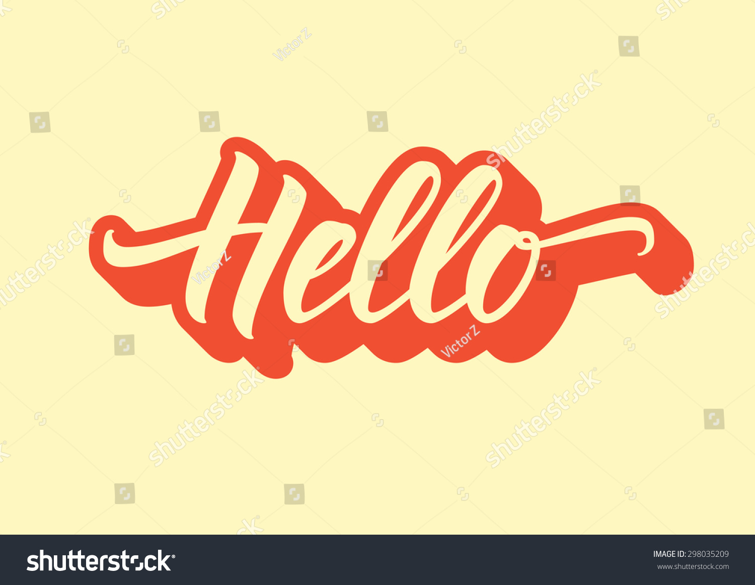 Hello. Lettering. Calligraphy Stock Vector Illustration 298035209 