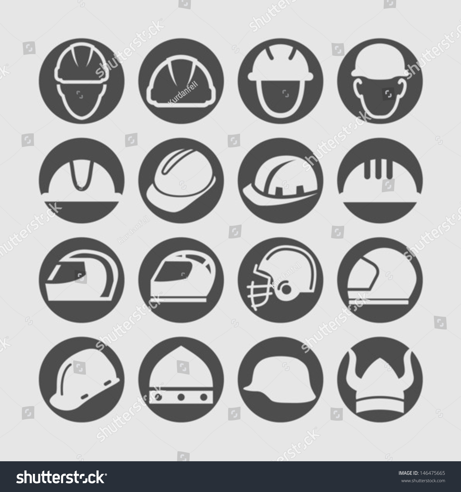 Helmet Icon Stock Vector Illustration 146475665 : Shutterstock