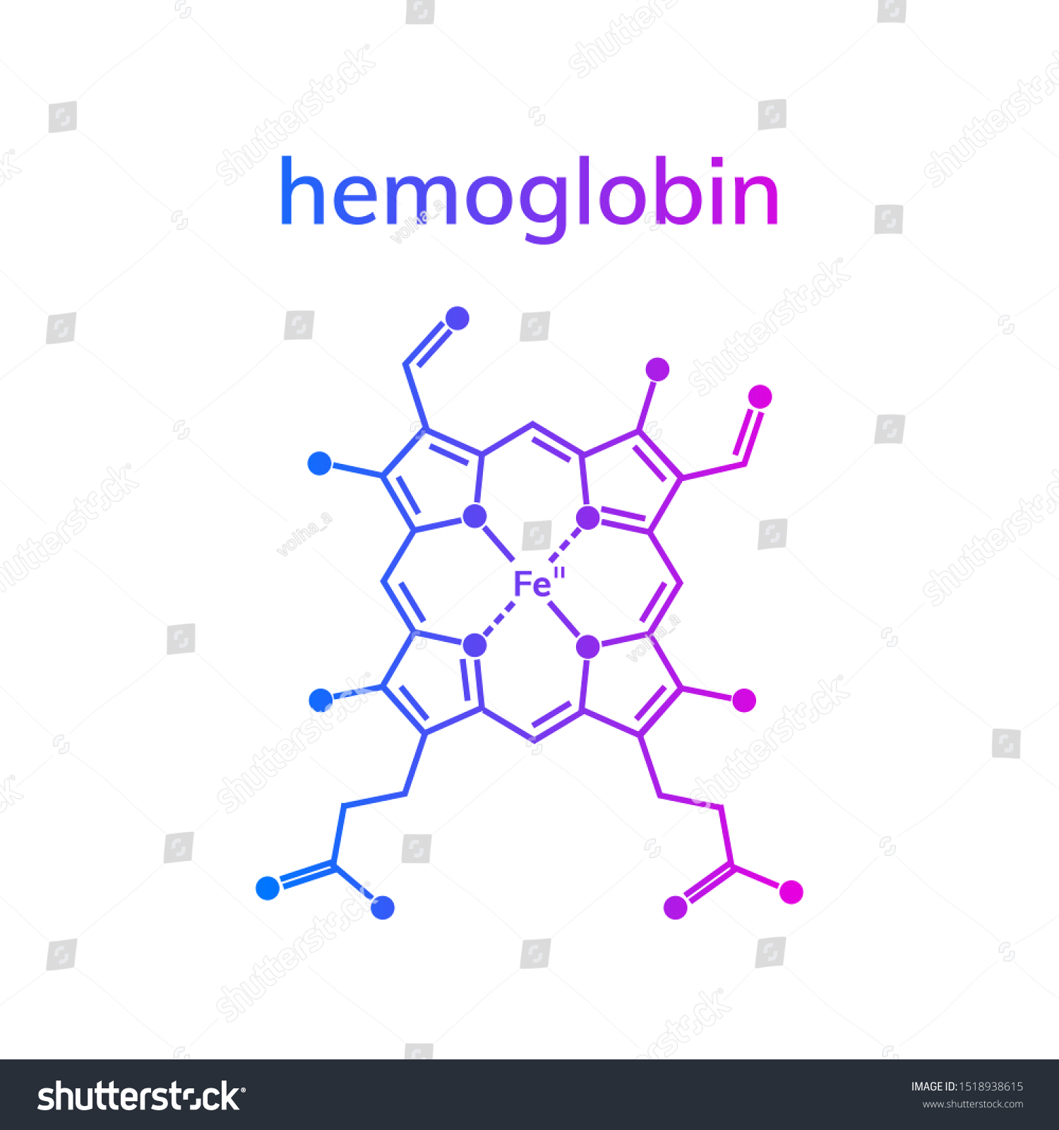 Hemoglobin Haemoglobin Chemical Formula On White Stock Vector Royalty