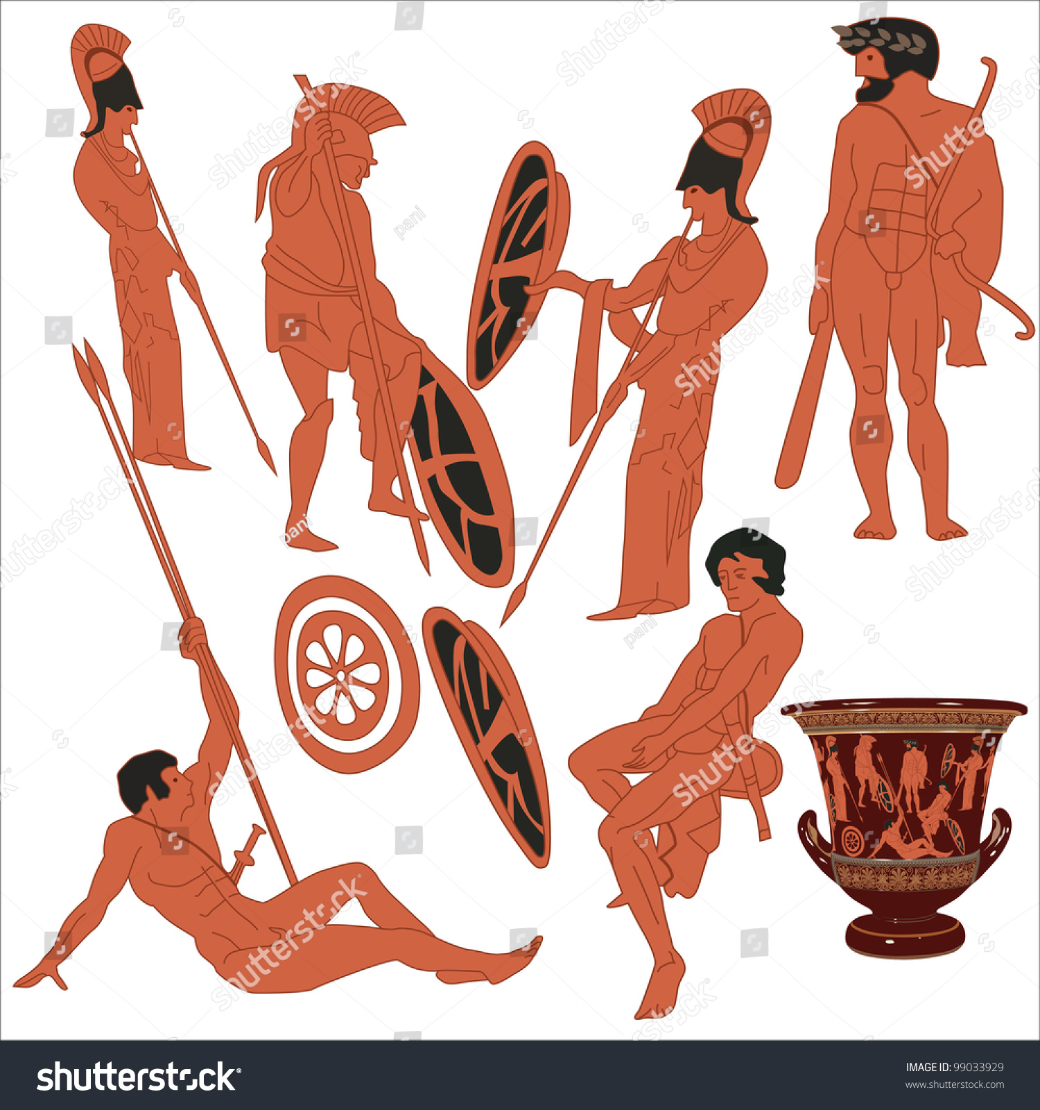 Heroes Of Ancient Greece Ancient Vector Shutterstock