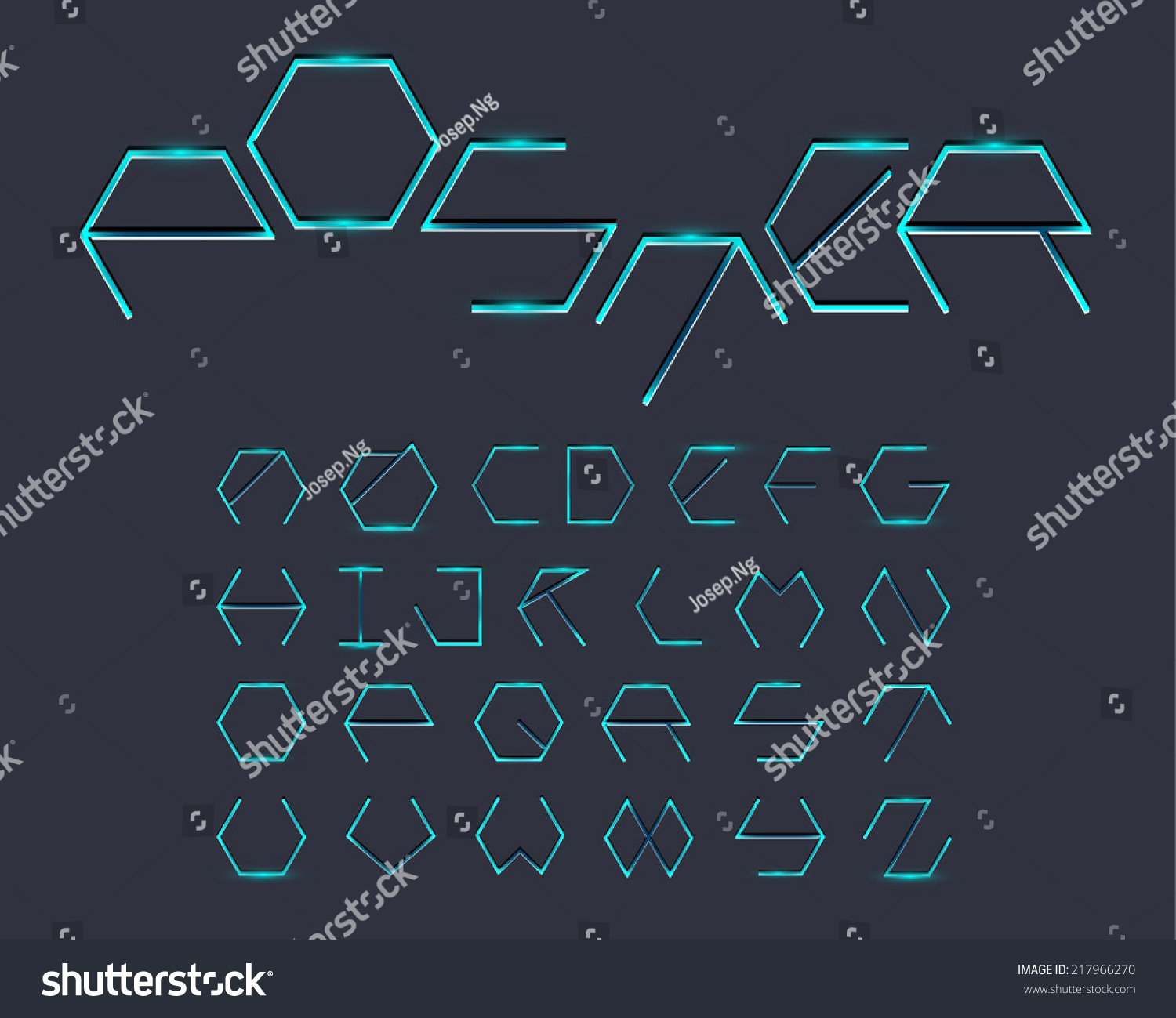 hexagon-font-thin-glow-stock-vector-illustration-217966270-shutterstock