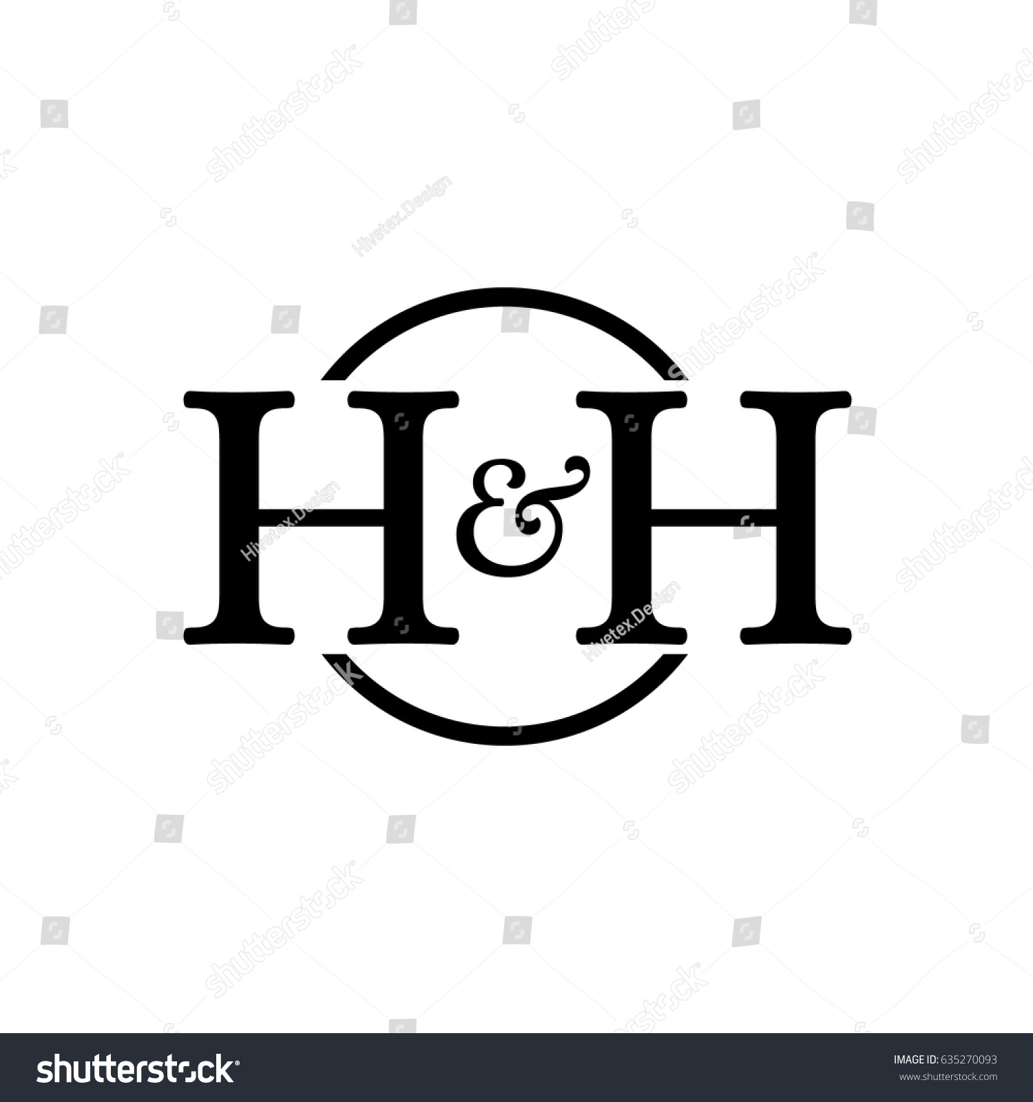 Hh Logo Stock Vector Royalty Free 635270093