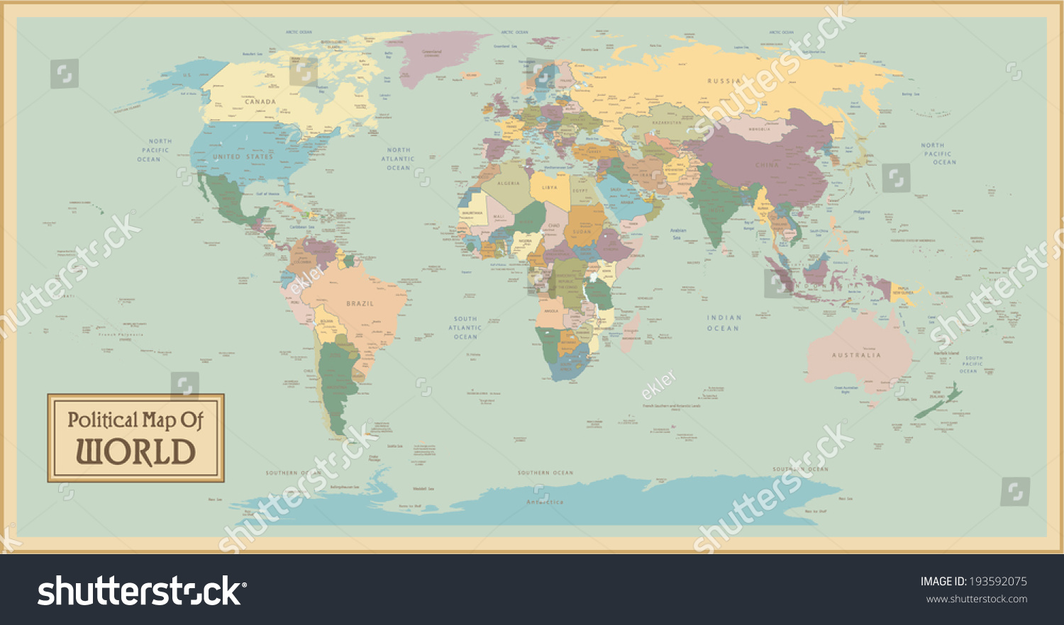 High Detail World map.All elements are separated in editable layers clearly labeled Vector High Detail World map.All elements are separated in editable layers clearly labeled Vector