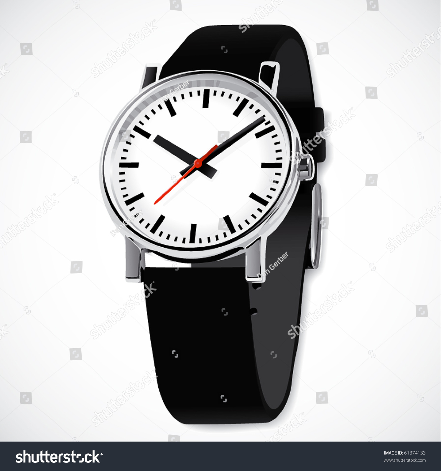 wrist watch clipart black and white - photo #32