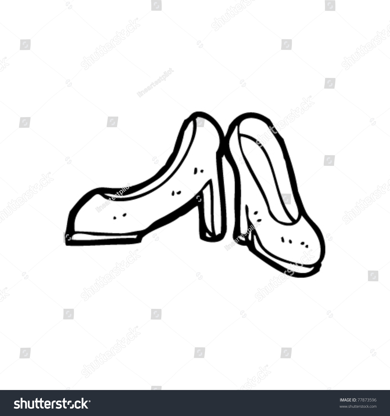 High Heel Shoes Cartoon Stock Vector Illustration 77873596 : Shutterstock