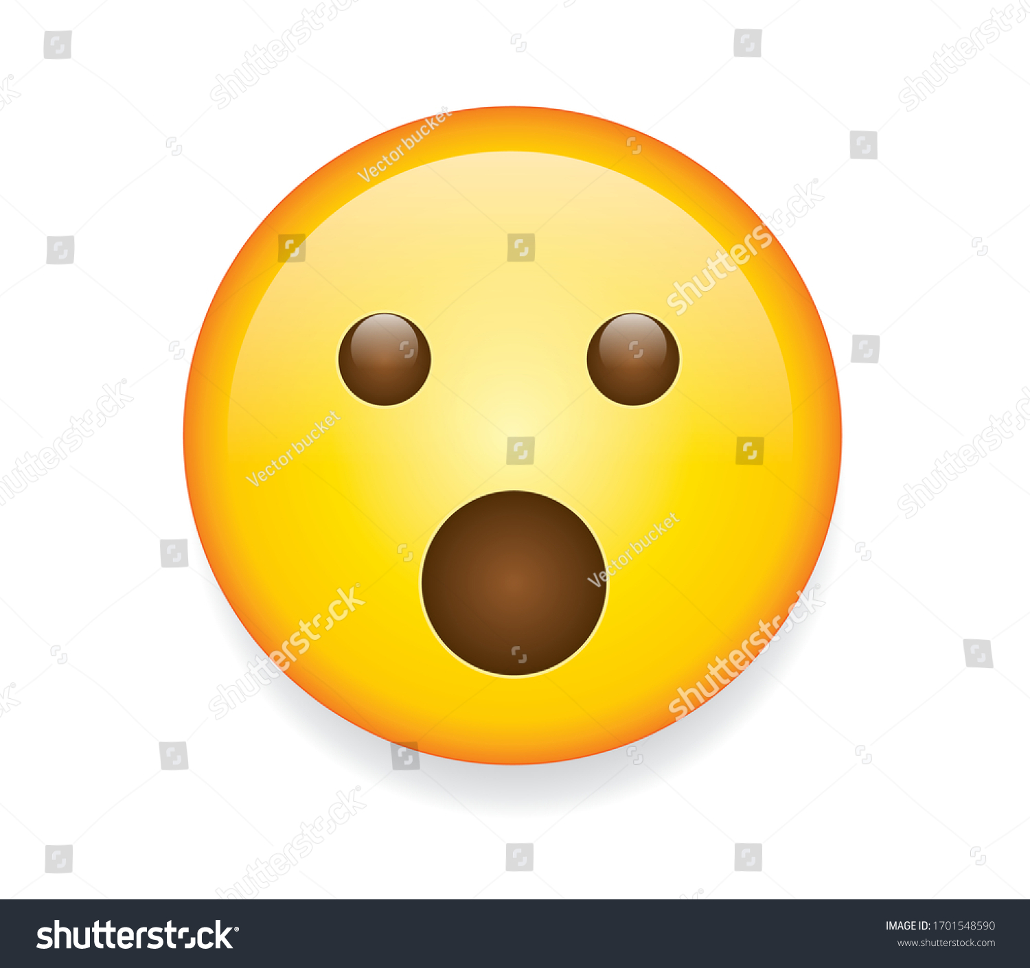 High Quality Emoticon Isolated On White 库存矢量图免版税1701548590 Shutterstock