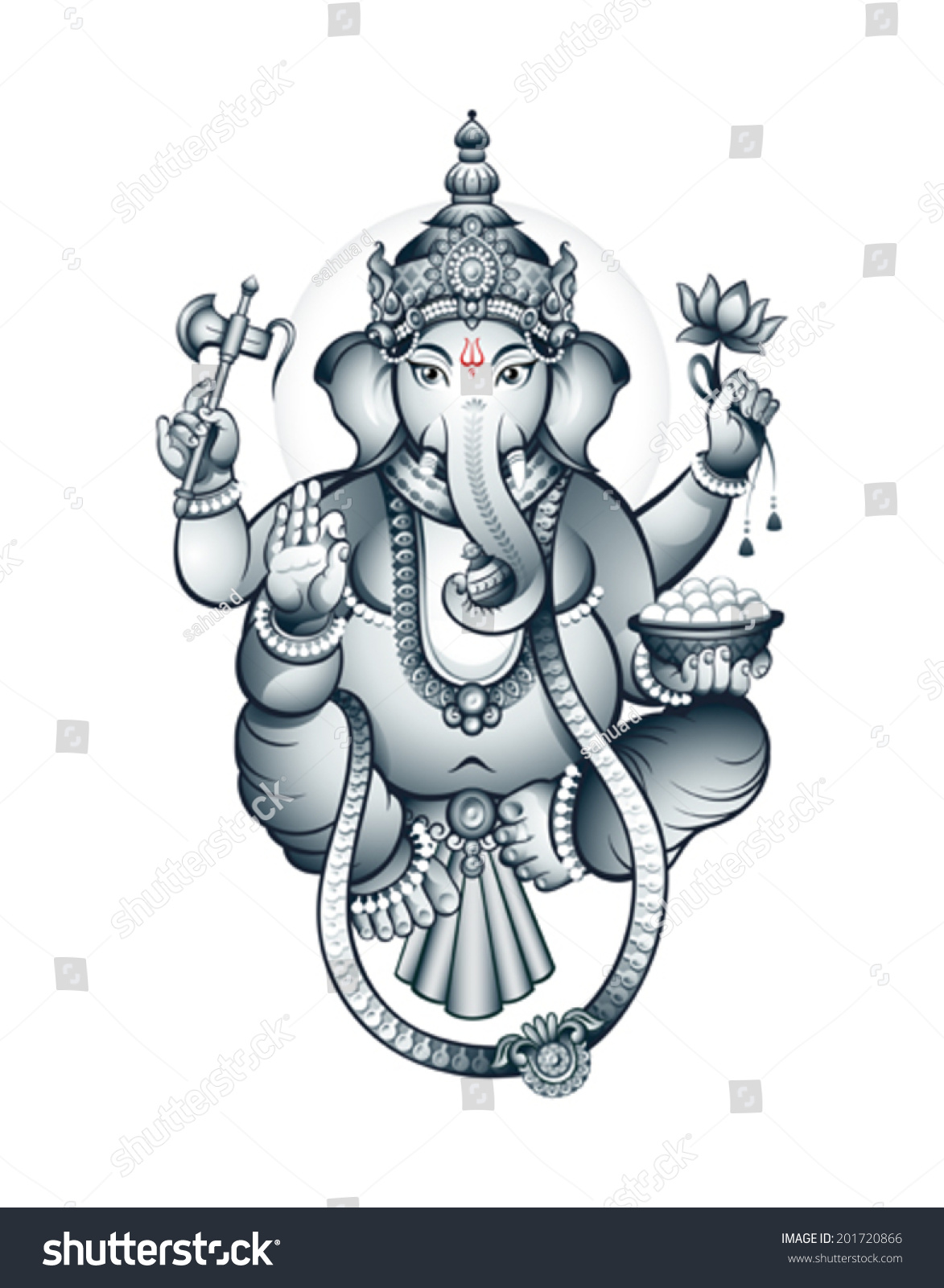 Hindu Elephant-Head Deity Ganesha, The Patron Of Arts And Sciences