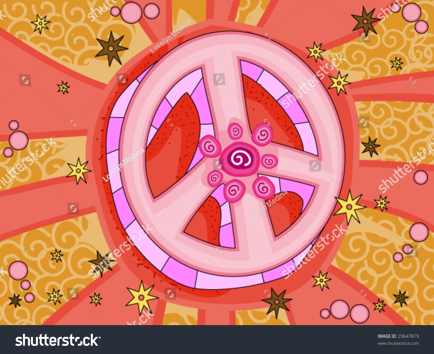 Hippie Peace Symbol - Vector - 29647819 : Shutterstock