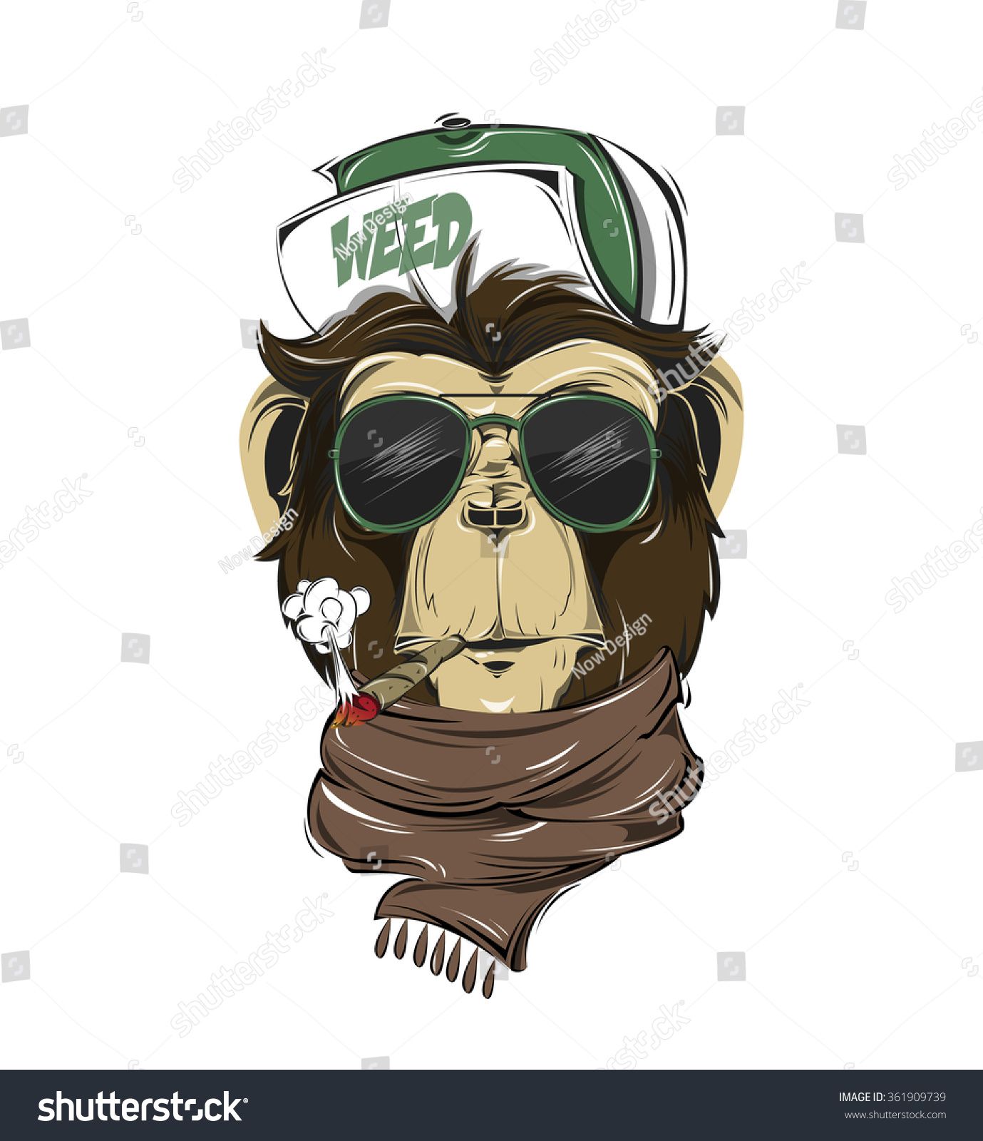 hipster monkey print tshirt monkey modern stock vector hipster monkey print tshirt monkey modern stock vector