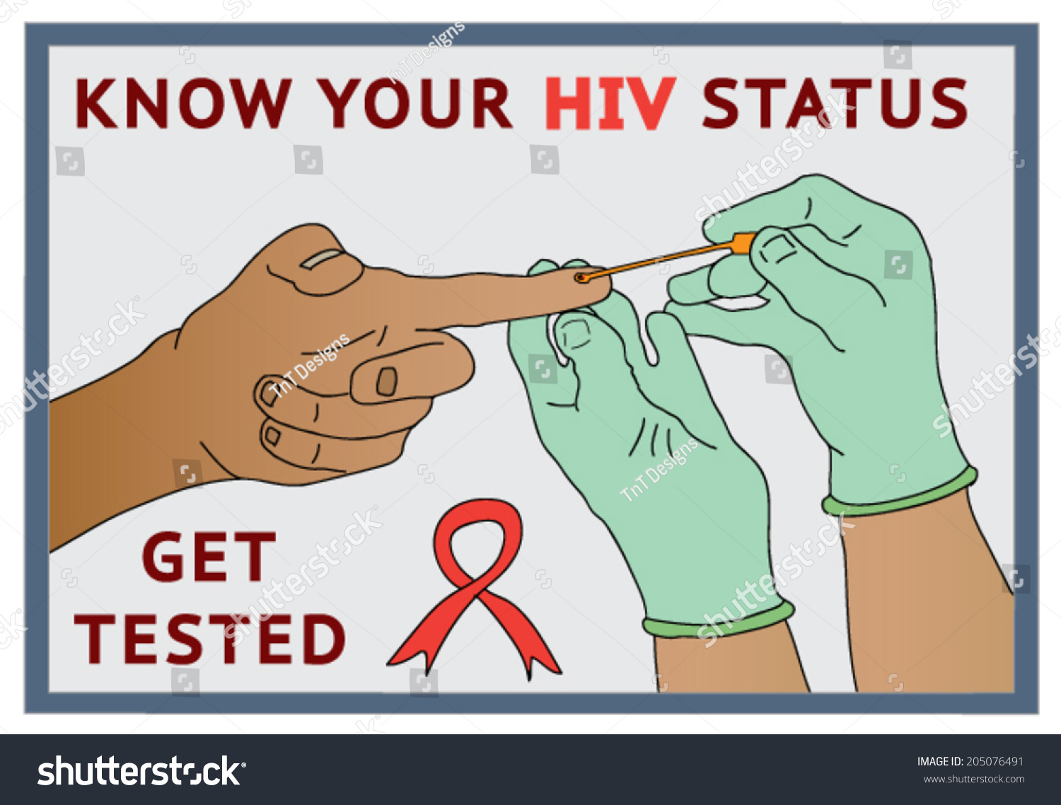 Hivaids Awareness Campaign Featuring Closeup View Stock Vector Shutterstock