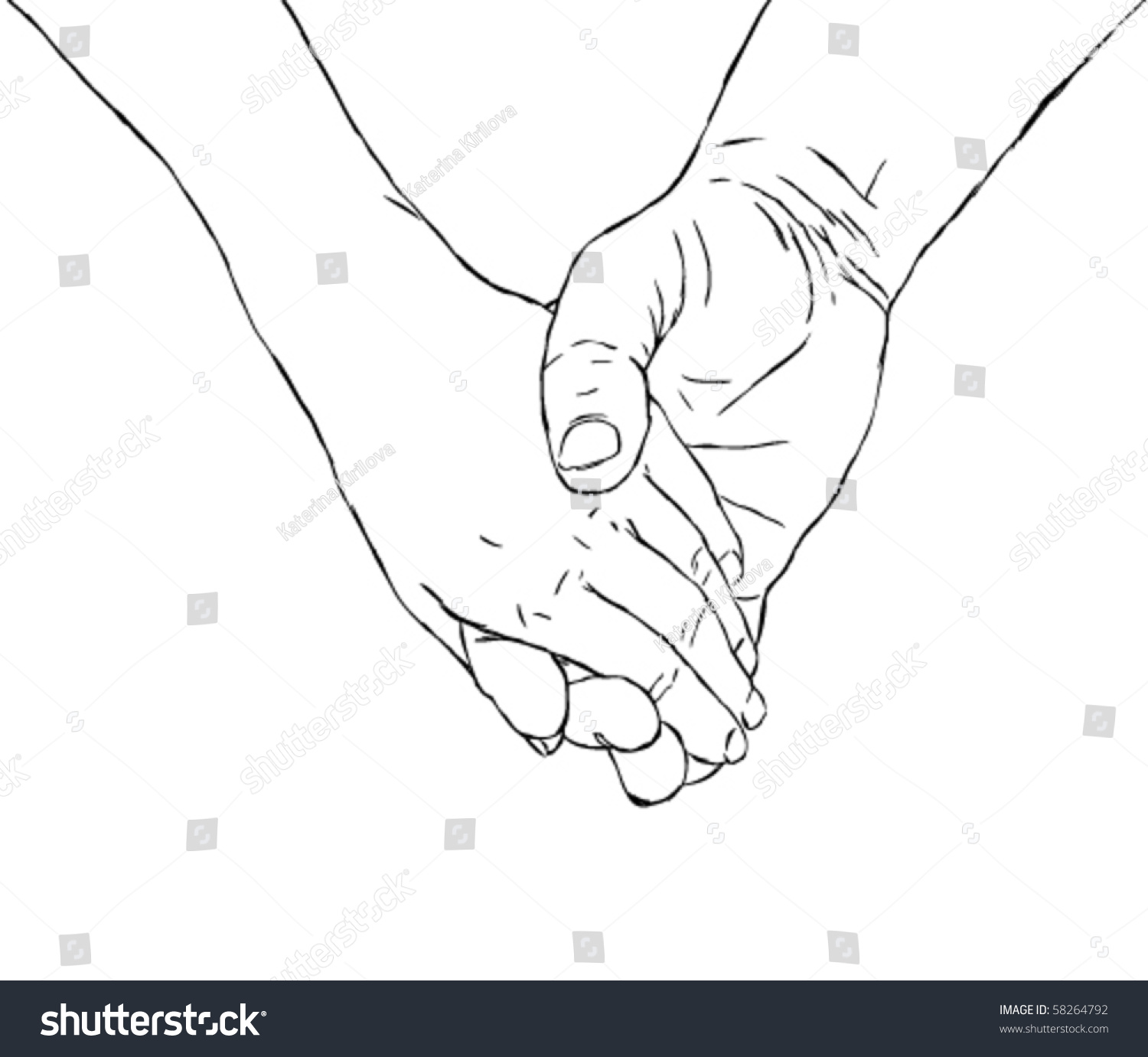 Holding Hands Stock Vector Illustration 58264792 : Shutterstock