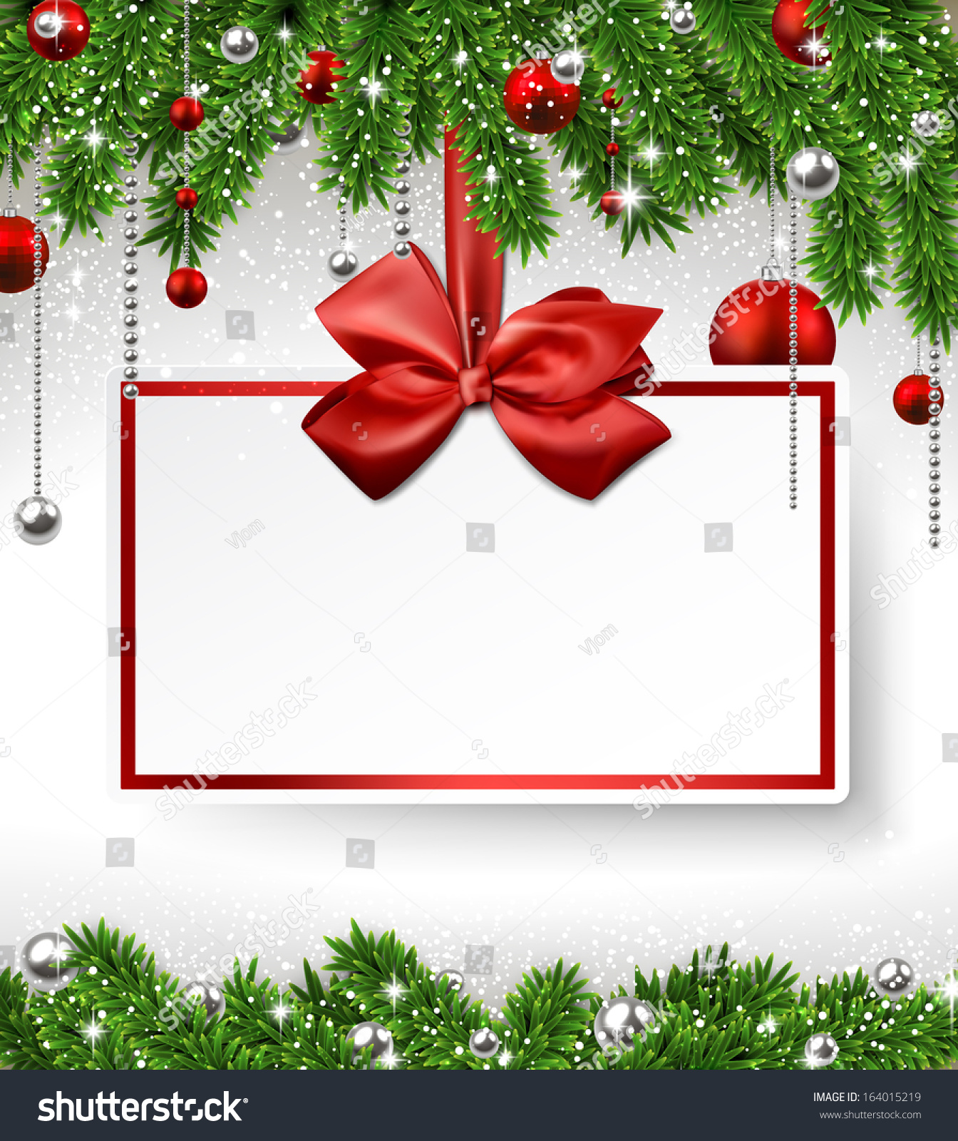 holiday background fir twigs paper invitation stock vector holiday background fir twigs paper invitation stock vector