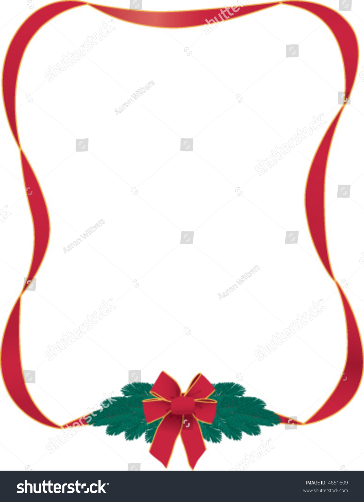 Holiday Ribbon Border Stock Vector Illustration 4651609 : Shutterstock