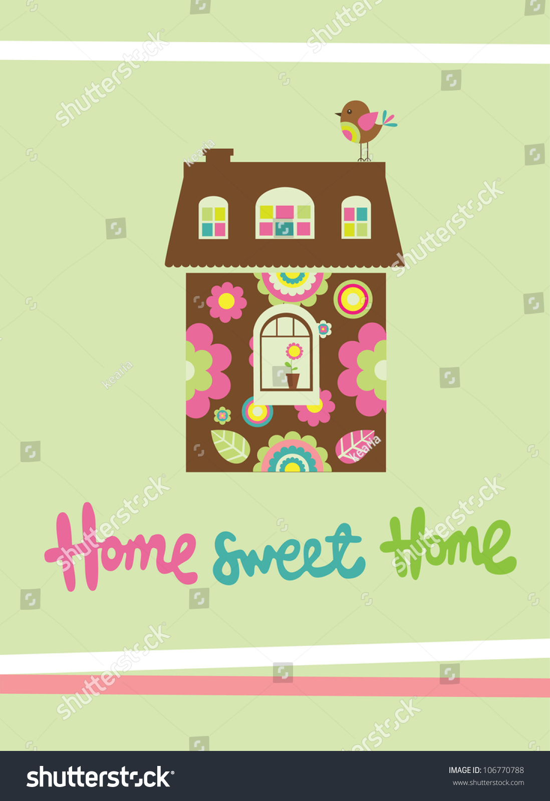 Home Sweet Home. Vector Illustration - 106770788 : Shutterstock