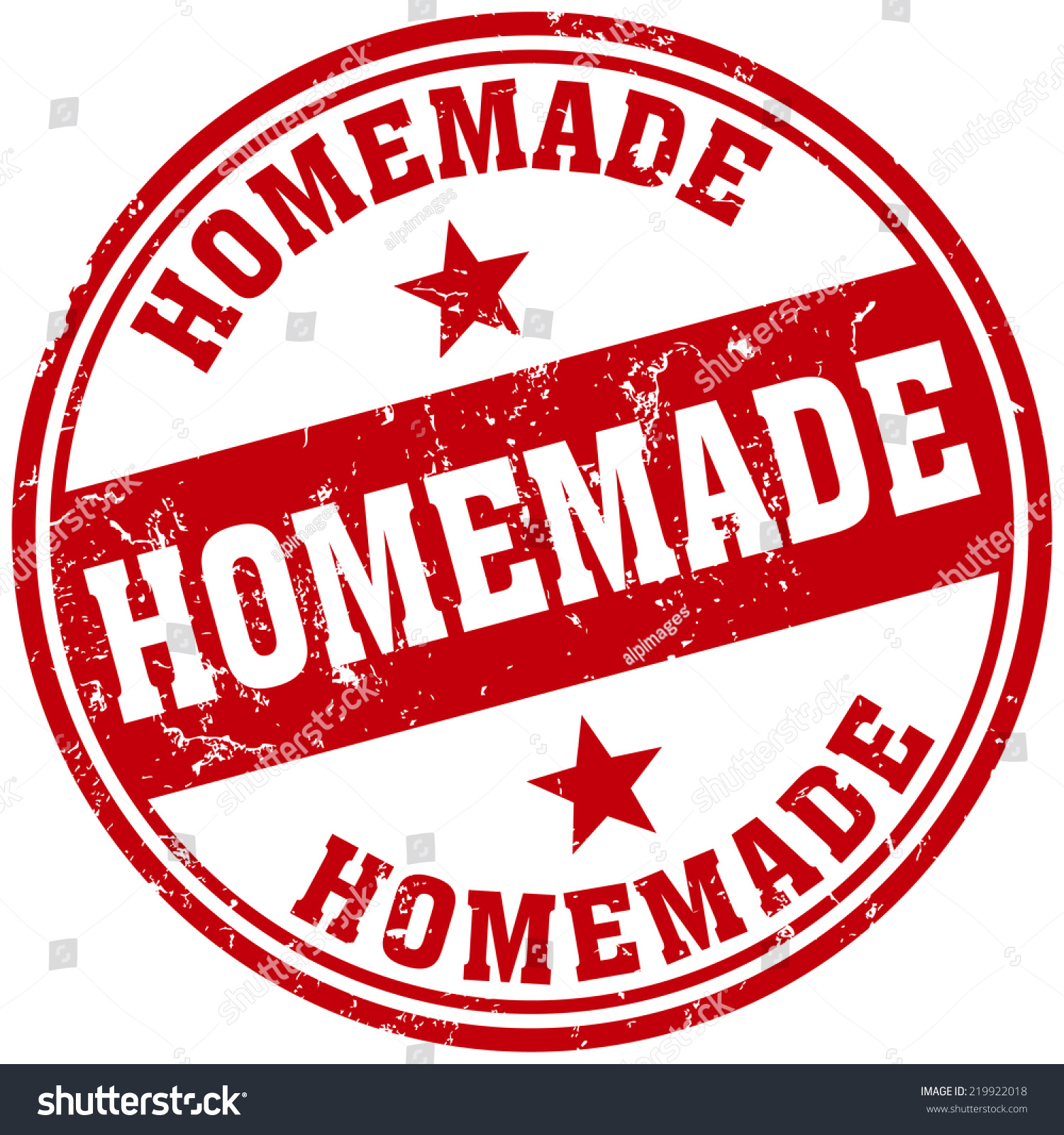 Homemade Rubber Stamp Stock Vector 219922018 Shutterstock