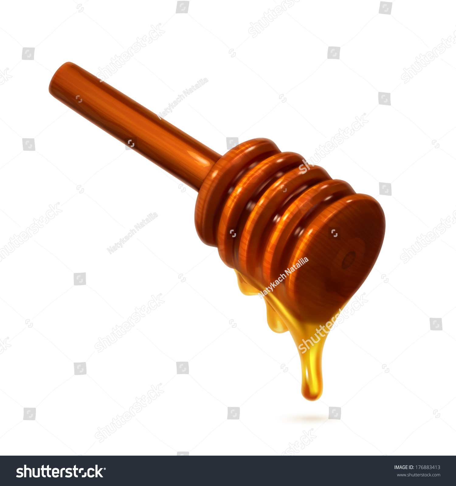 Honey Dipper, Photo Realistic Vector - 176883413 : Shutterstock