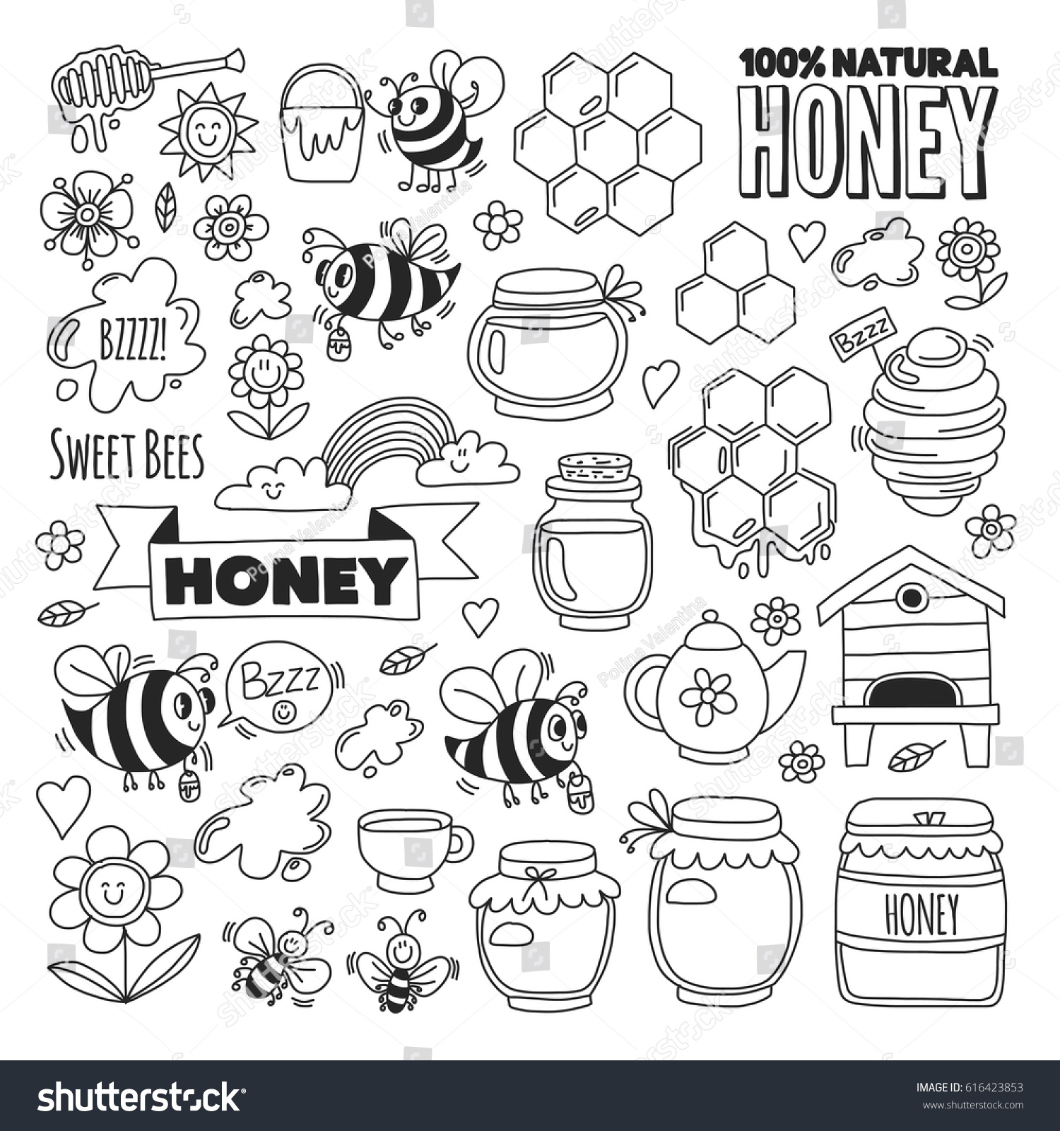 Bee Hive Doodle Images Stock Photos Vectors Shutterstock