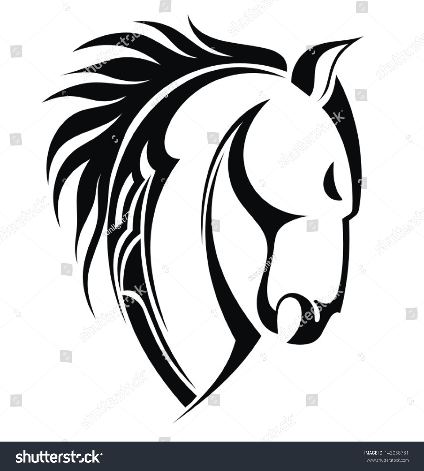 Horse Stock Vector Illustration 143058781 : Shutterstock