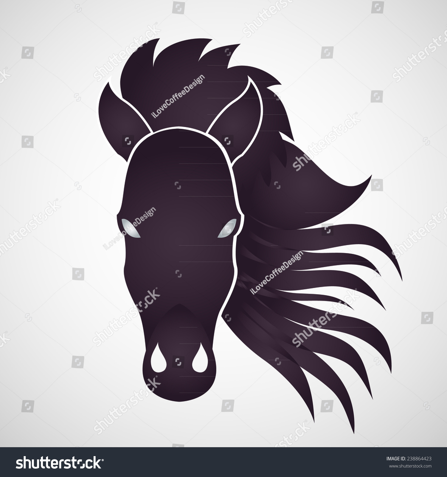 Horse Logo Stock Vector Illustration 238864423 : Shutterstock