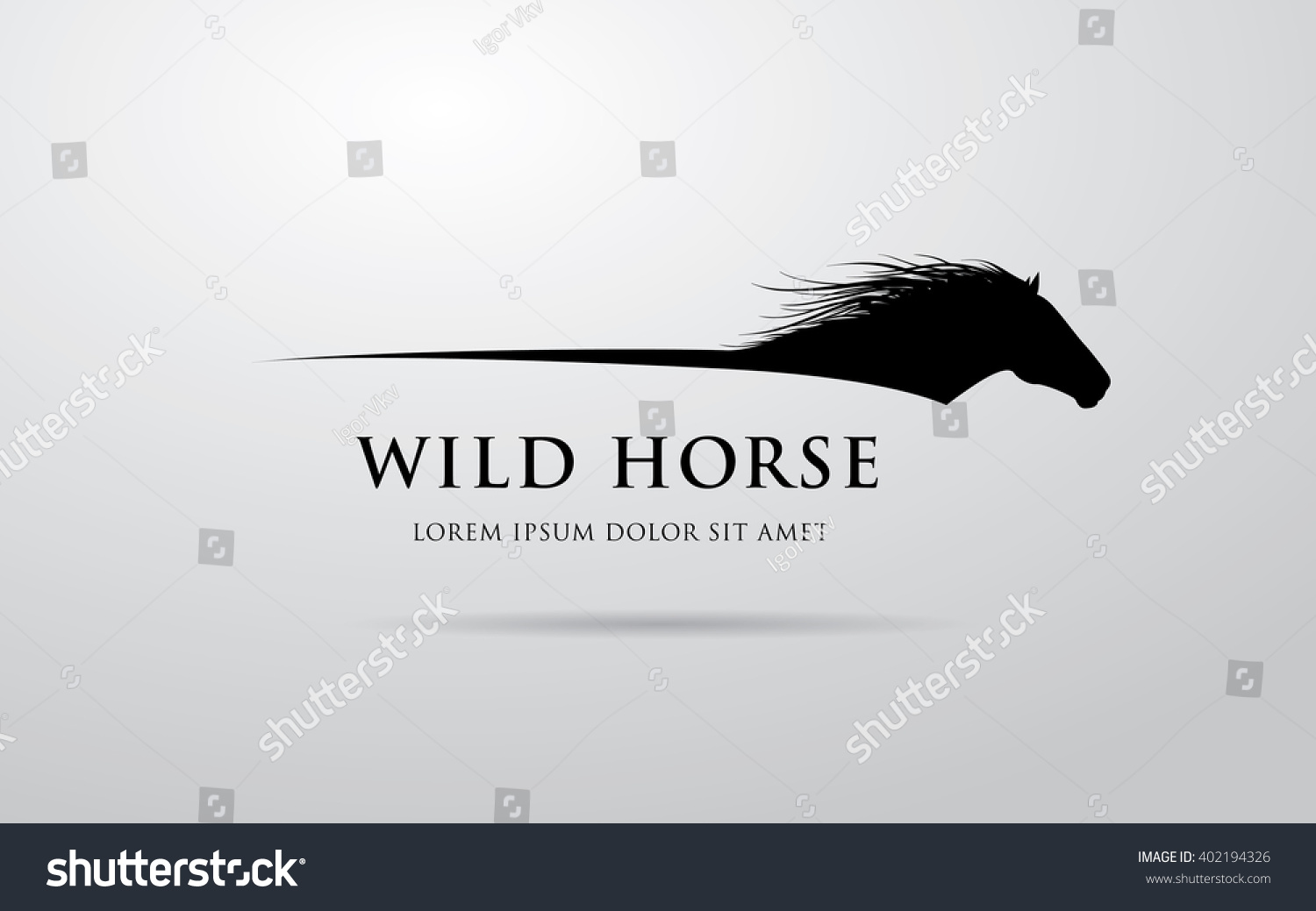 Horse Logo Design Stock Vector Illustration 402194326 : Shutterstock