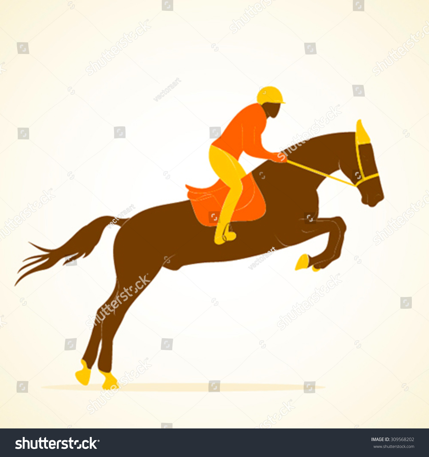 Horse Riding Design Vector Stock Vector 309568202 - Shutterstock