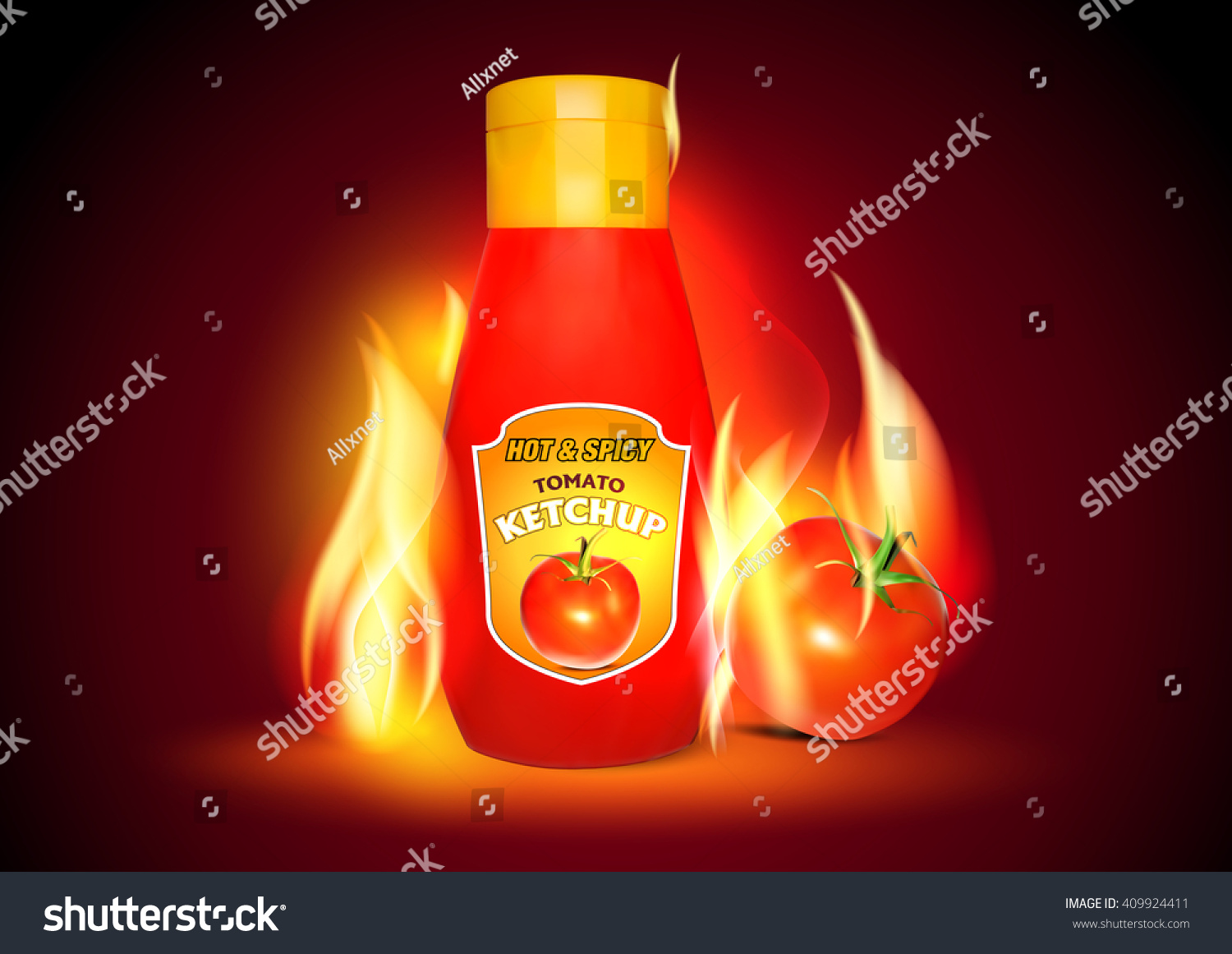 stock-vector-hot-and-spicy-tomato-ketchu