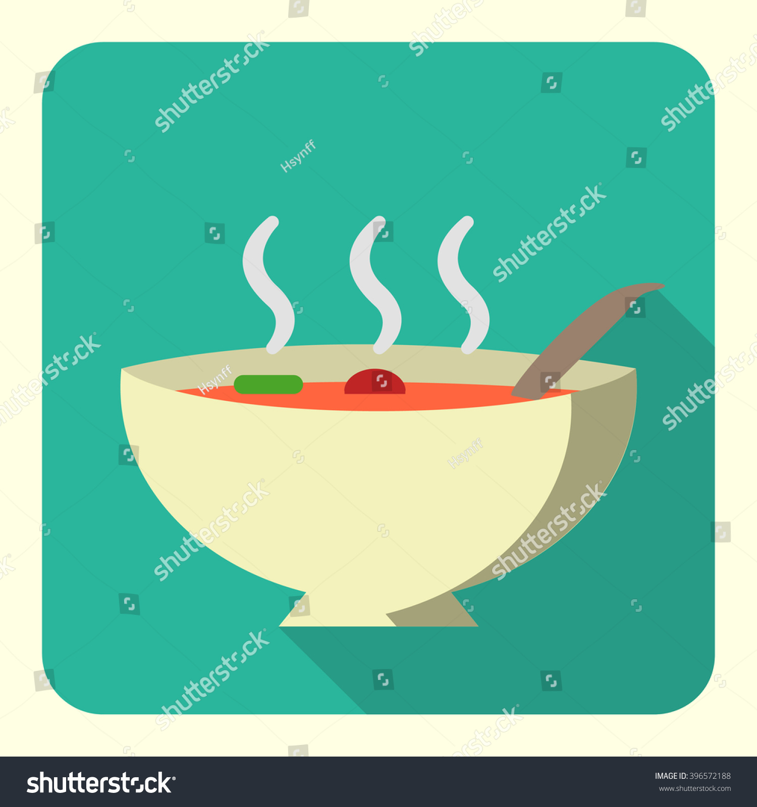 Hot Soup Flat Icon Food Icon Stock Vector 396572188 Shutterstock