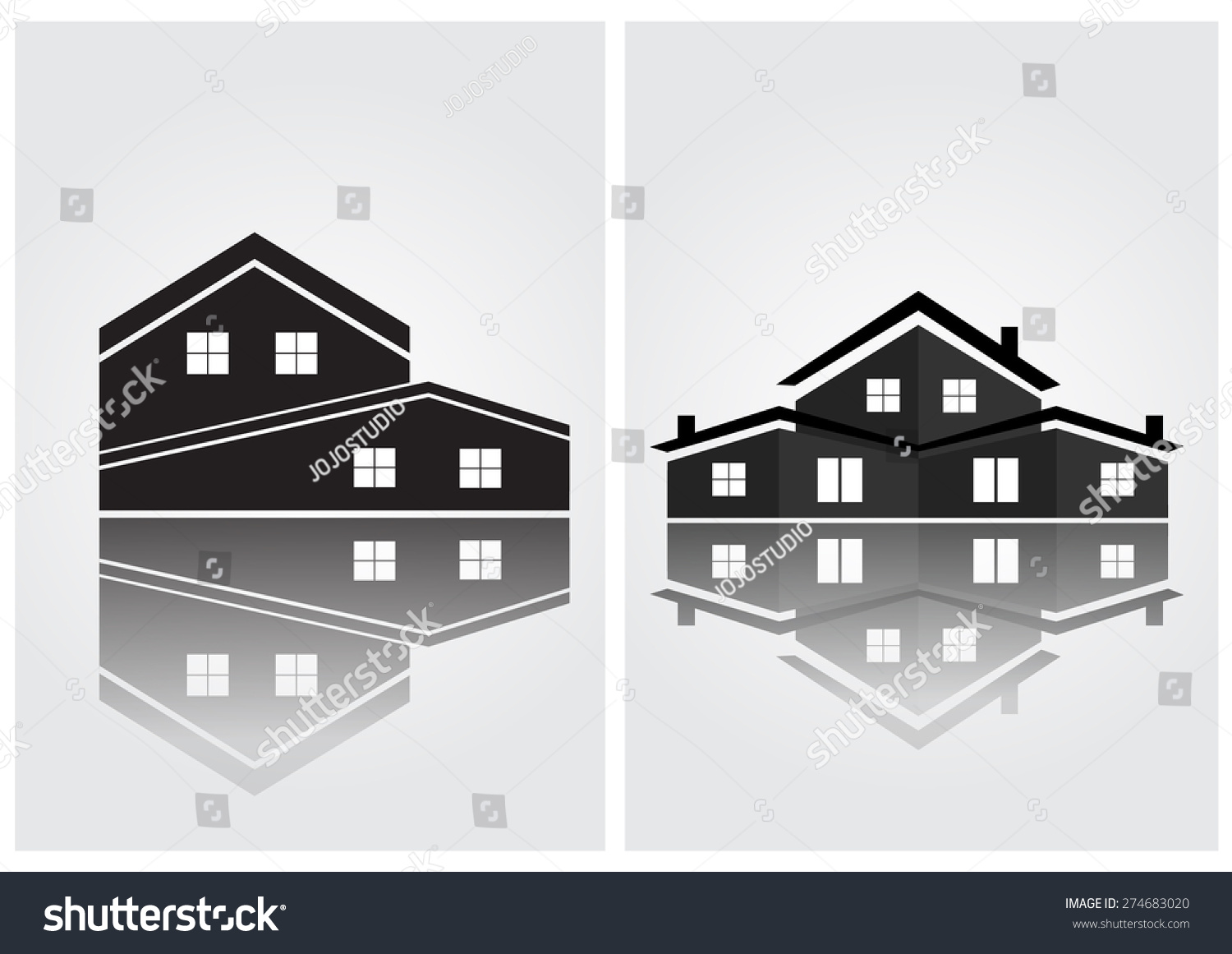 House Logo Design Stok Vektör İllüstrasyonu 274683020 : Shutterstock