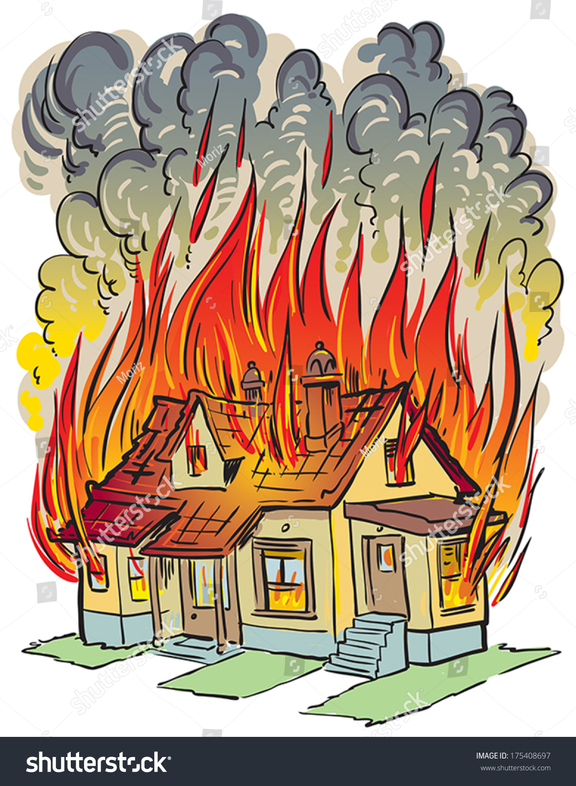 free clipart burning house - photo #14