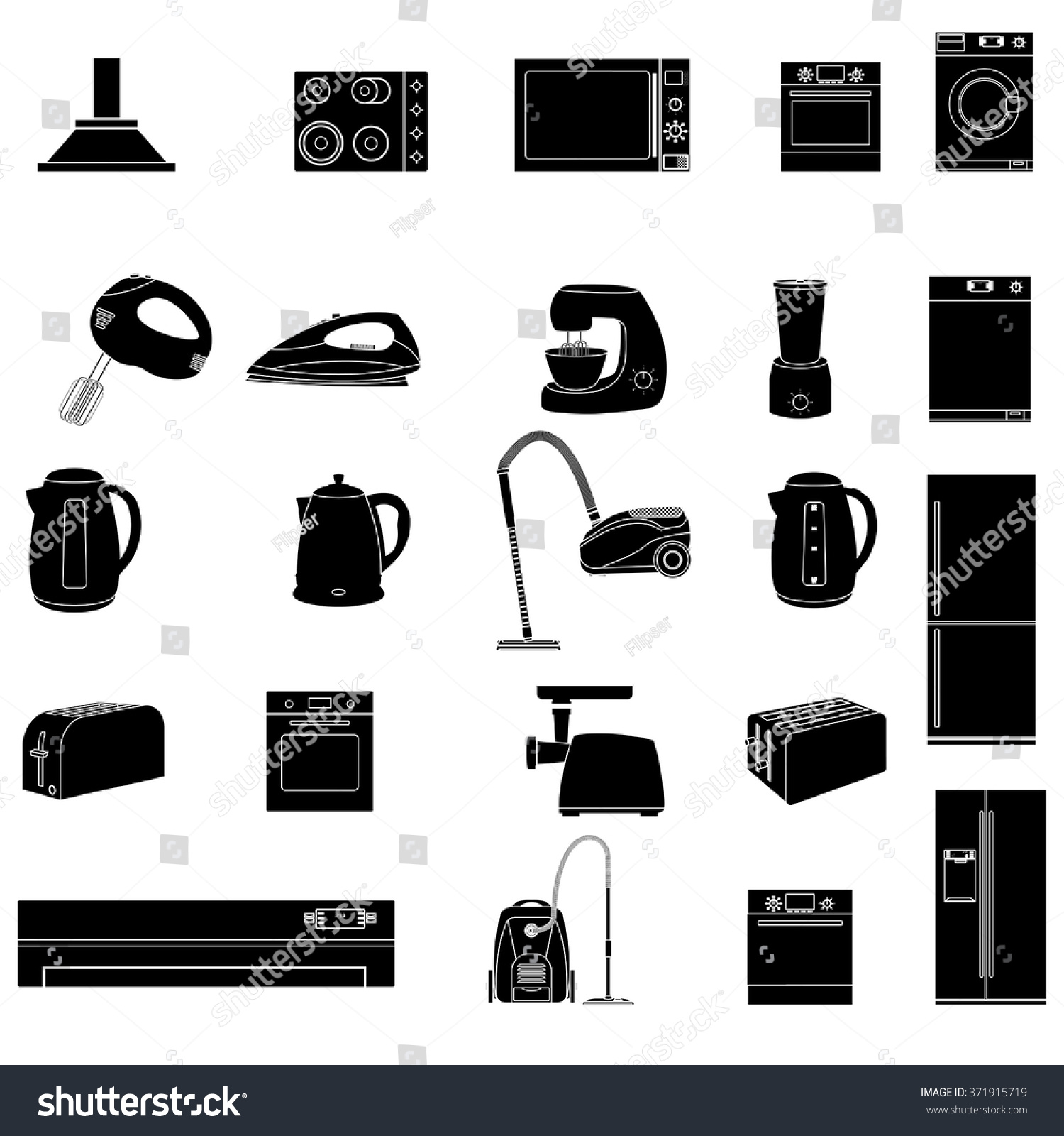 Household Icon Home Appliances Icon Vector Stock Vector Royalty Free